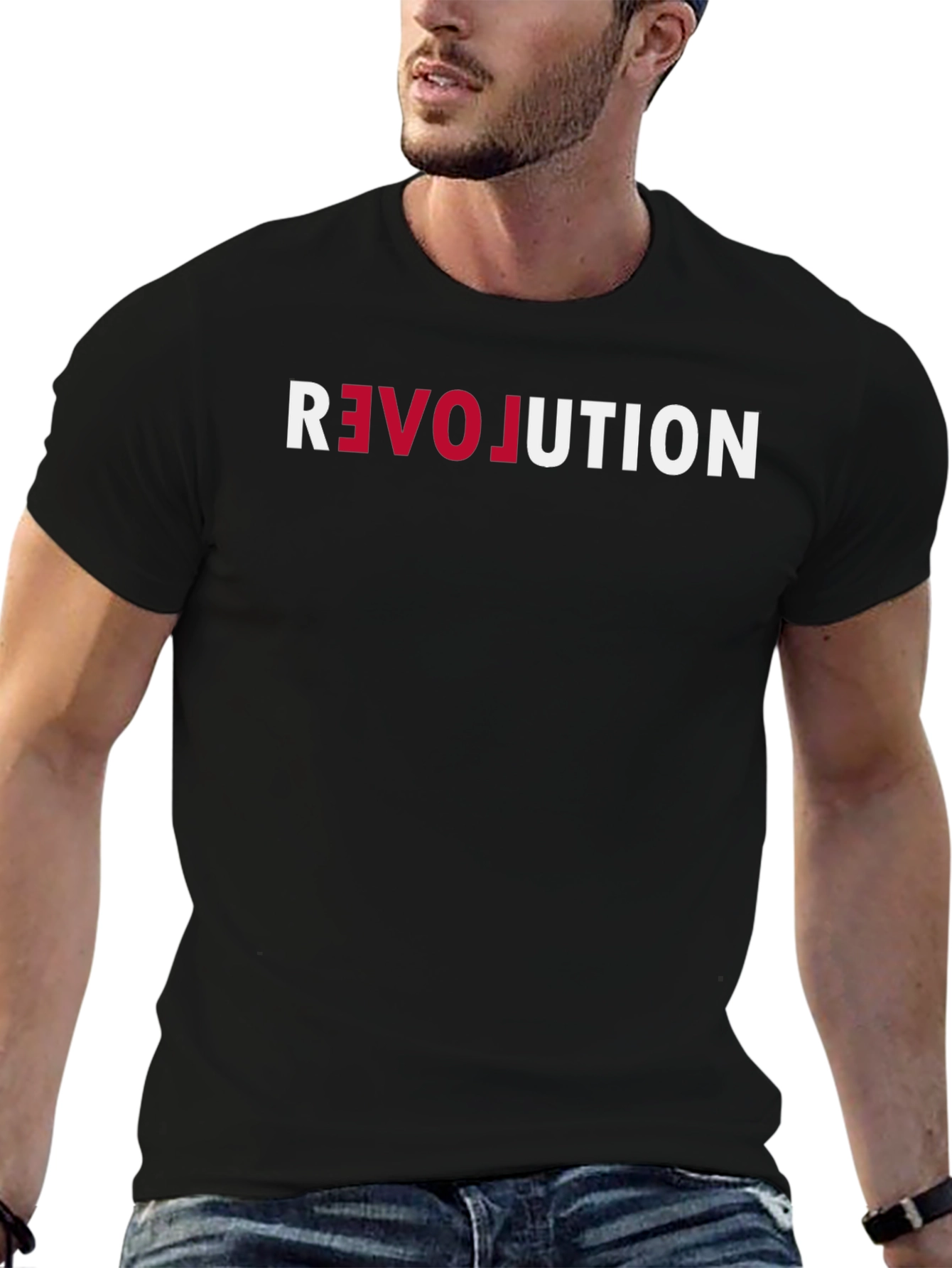 Revolution Graphic Tee - Stylish Mens Crew Neck