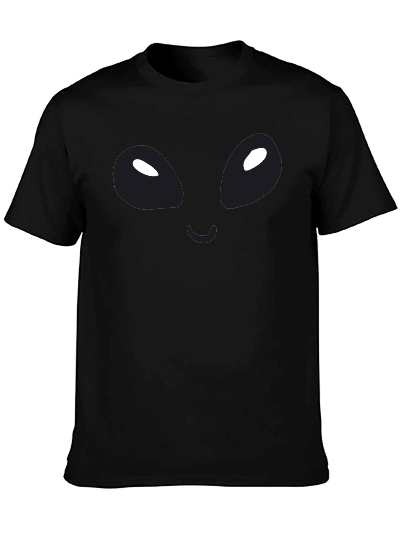Alien Face Graphic Black T-Shirt - Unique Design