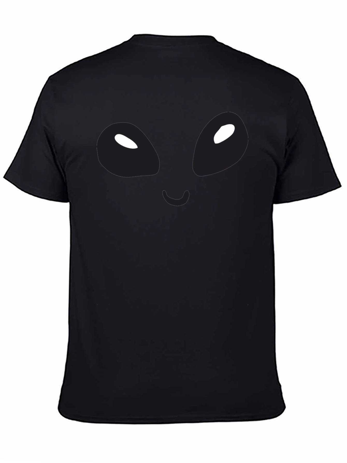 Alien Face Graphic Black T-Shirt - Unique Design