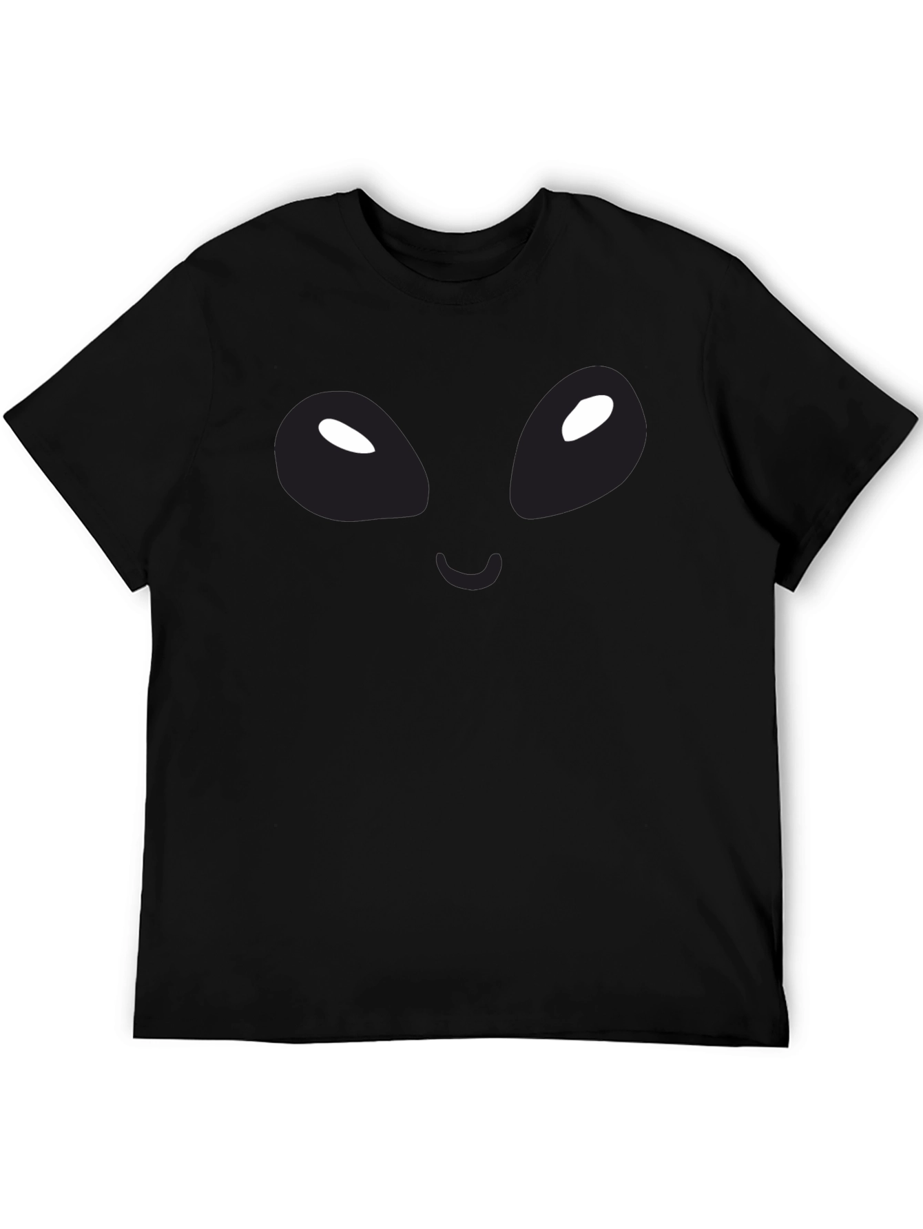 Alien Face Graphic Black T-Shirt - Unique Design