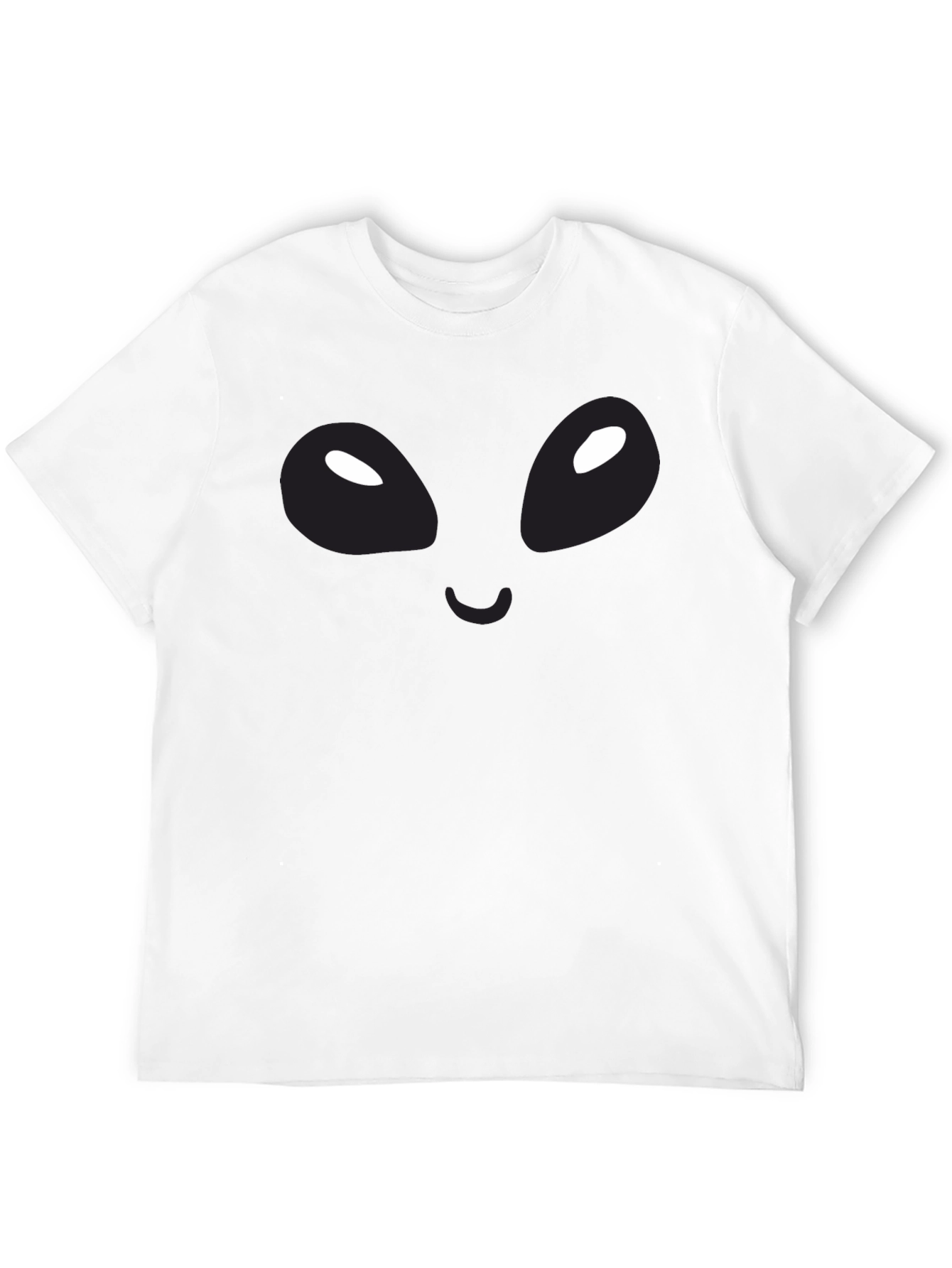 Alien Face Graphic Black T-Shirt - Unique Design