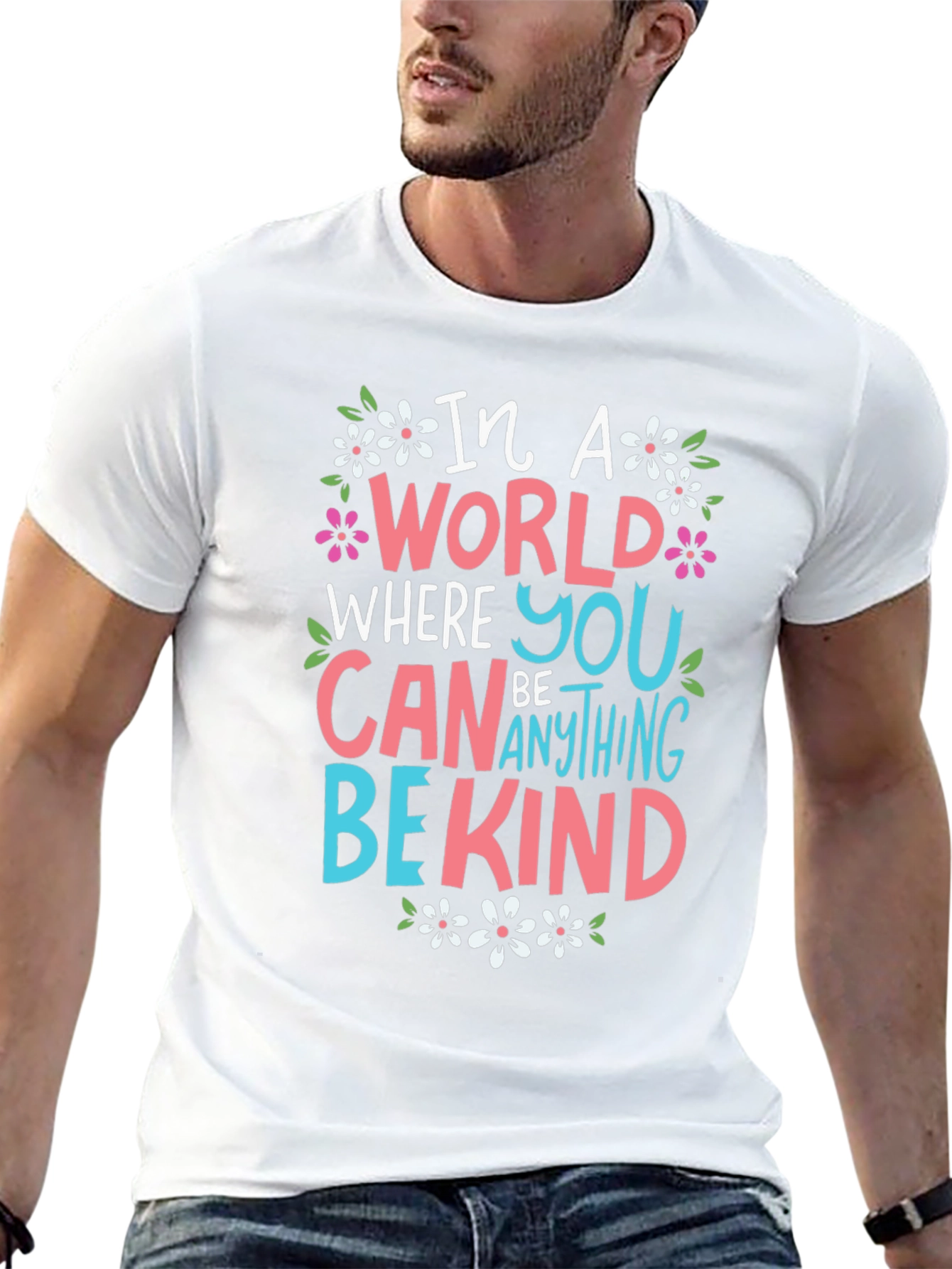 In A World Be Kind Black Graphic T-Shirt