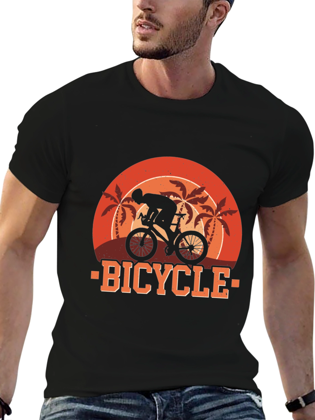 Bicycle Sunset Graphic Tee