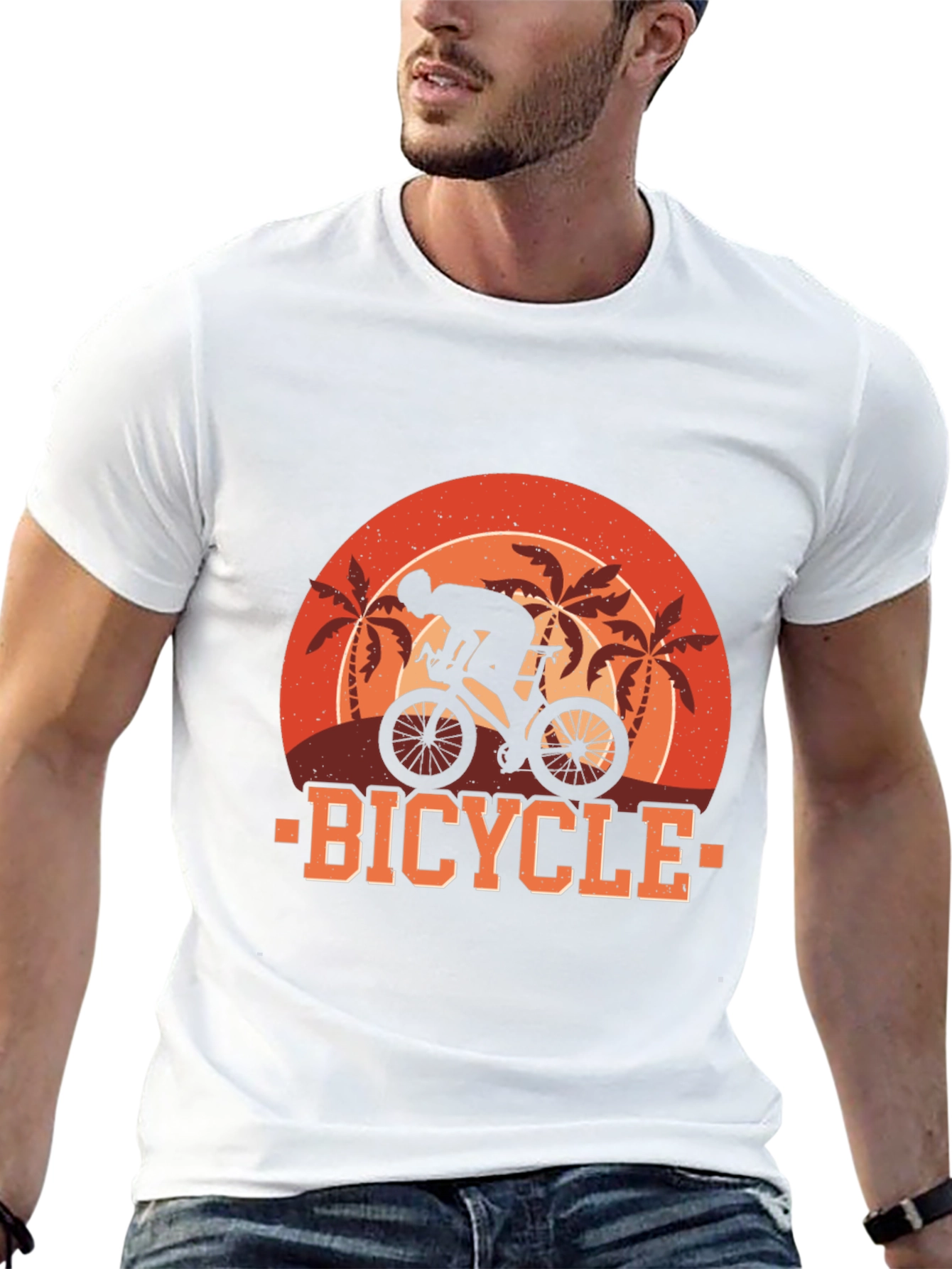 Bicycle Sunset Graphic Tee