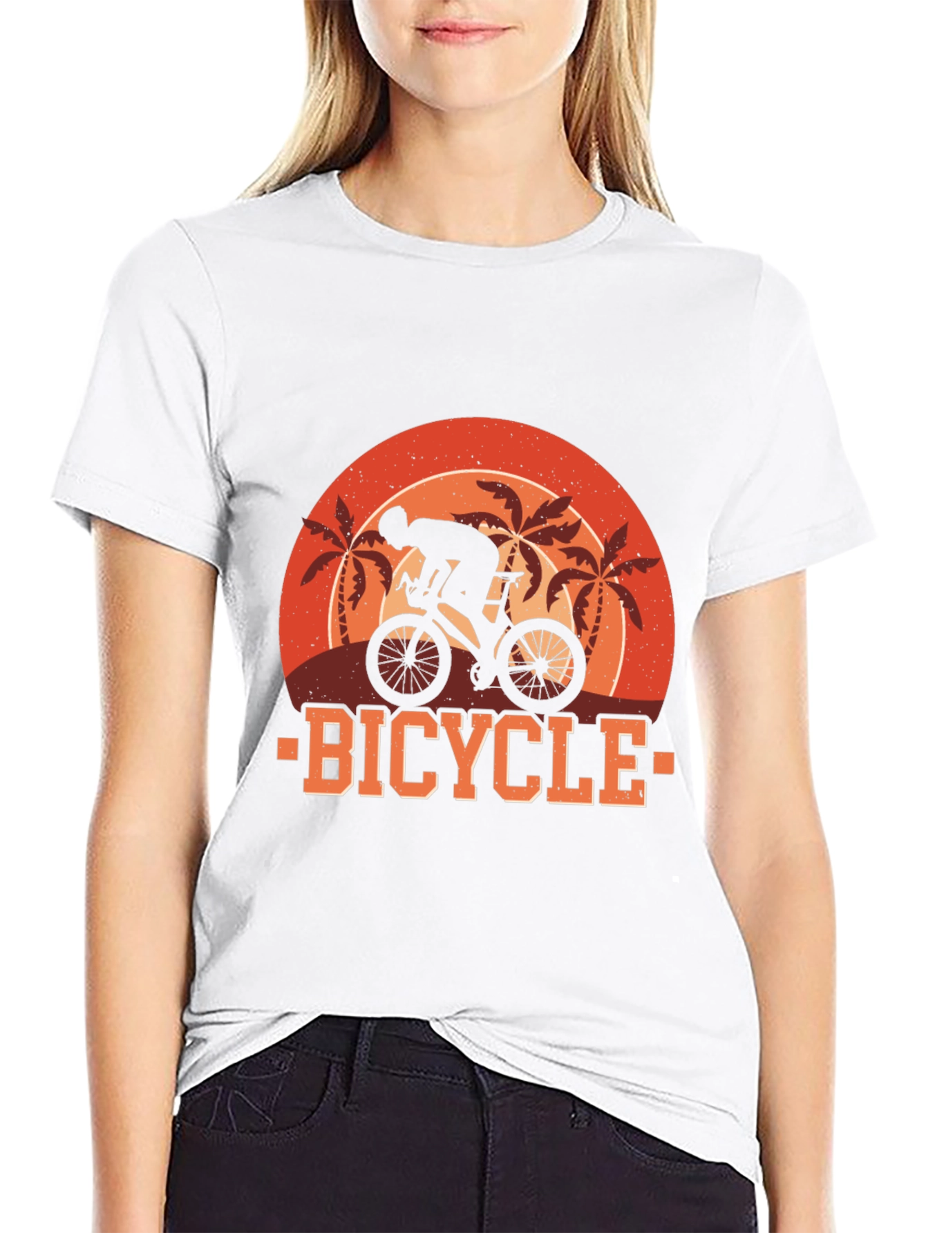 Bicycle Sunset Graphic Tee