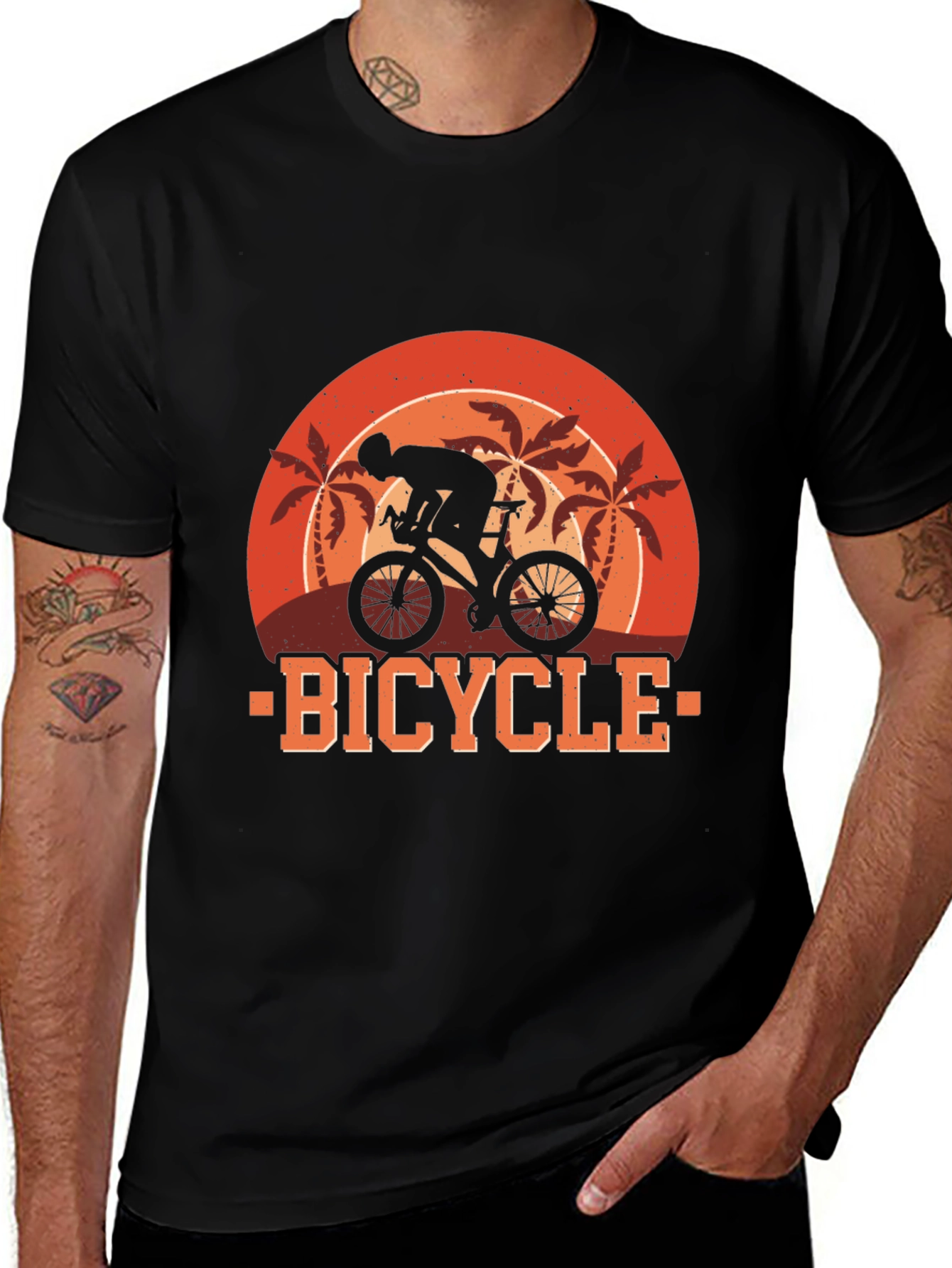Bicycle Sunset Graphic Tee