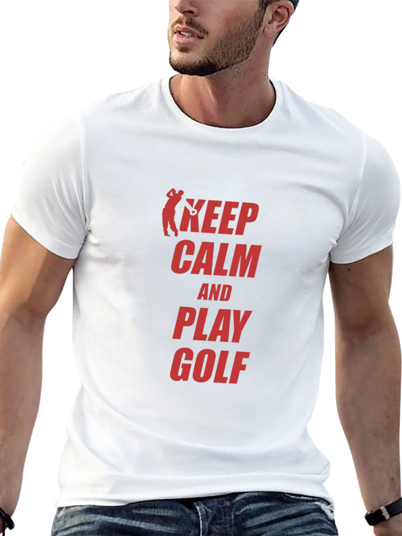 Keep Calm and Play Golf Black T-Shirt