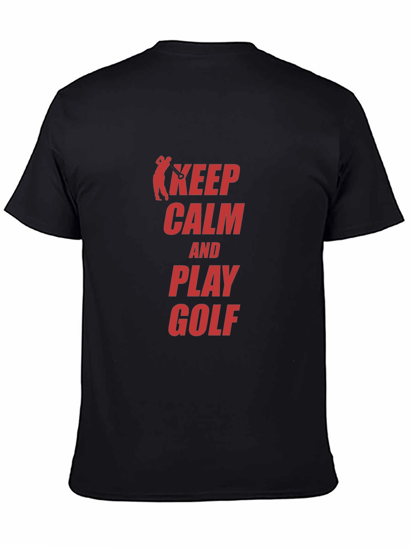 Keep Calm and Play Golf Black T-Shirt