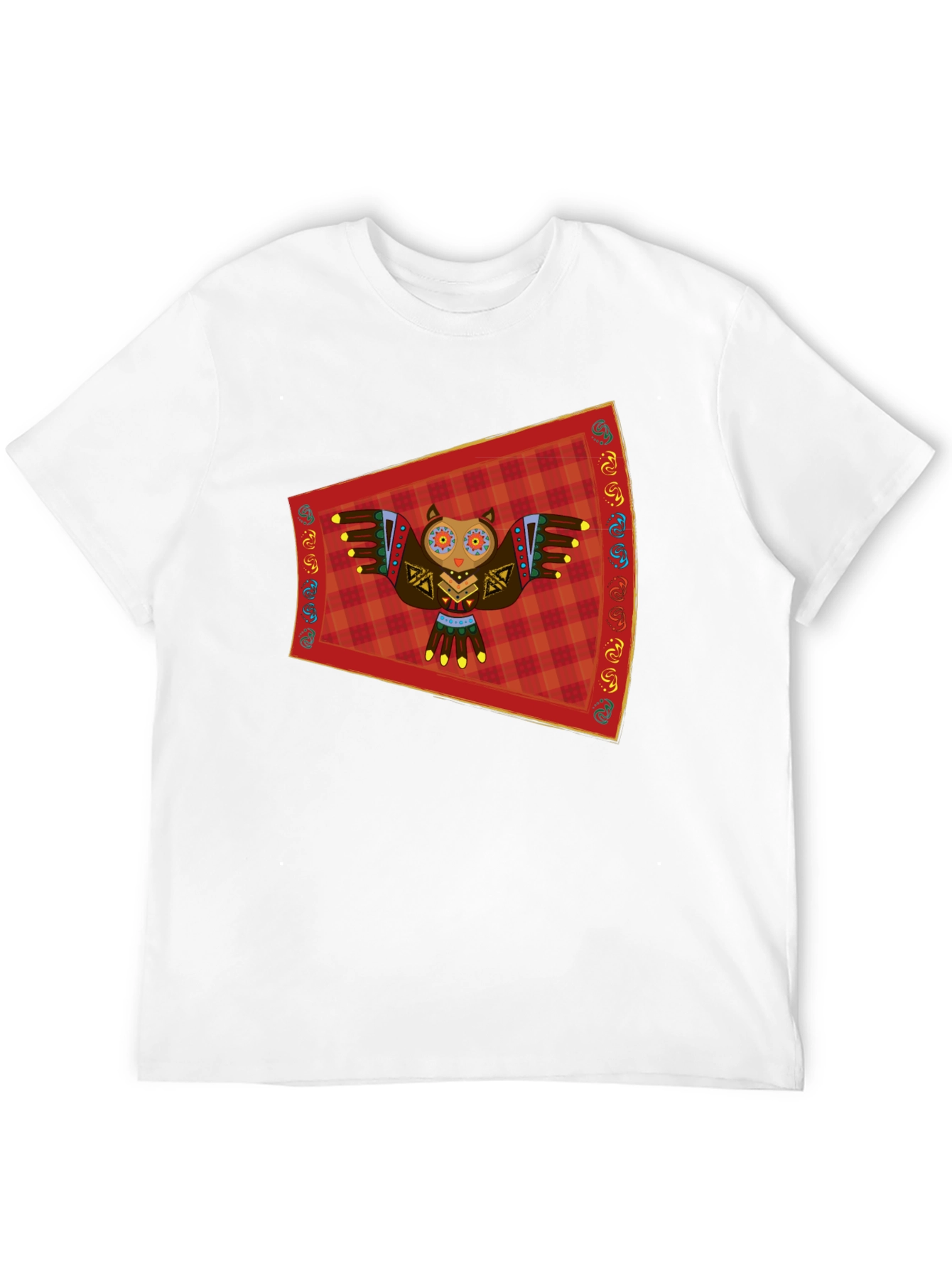 Owl Graphic Tee - Black Cotton T-Shirt