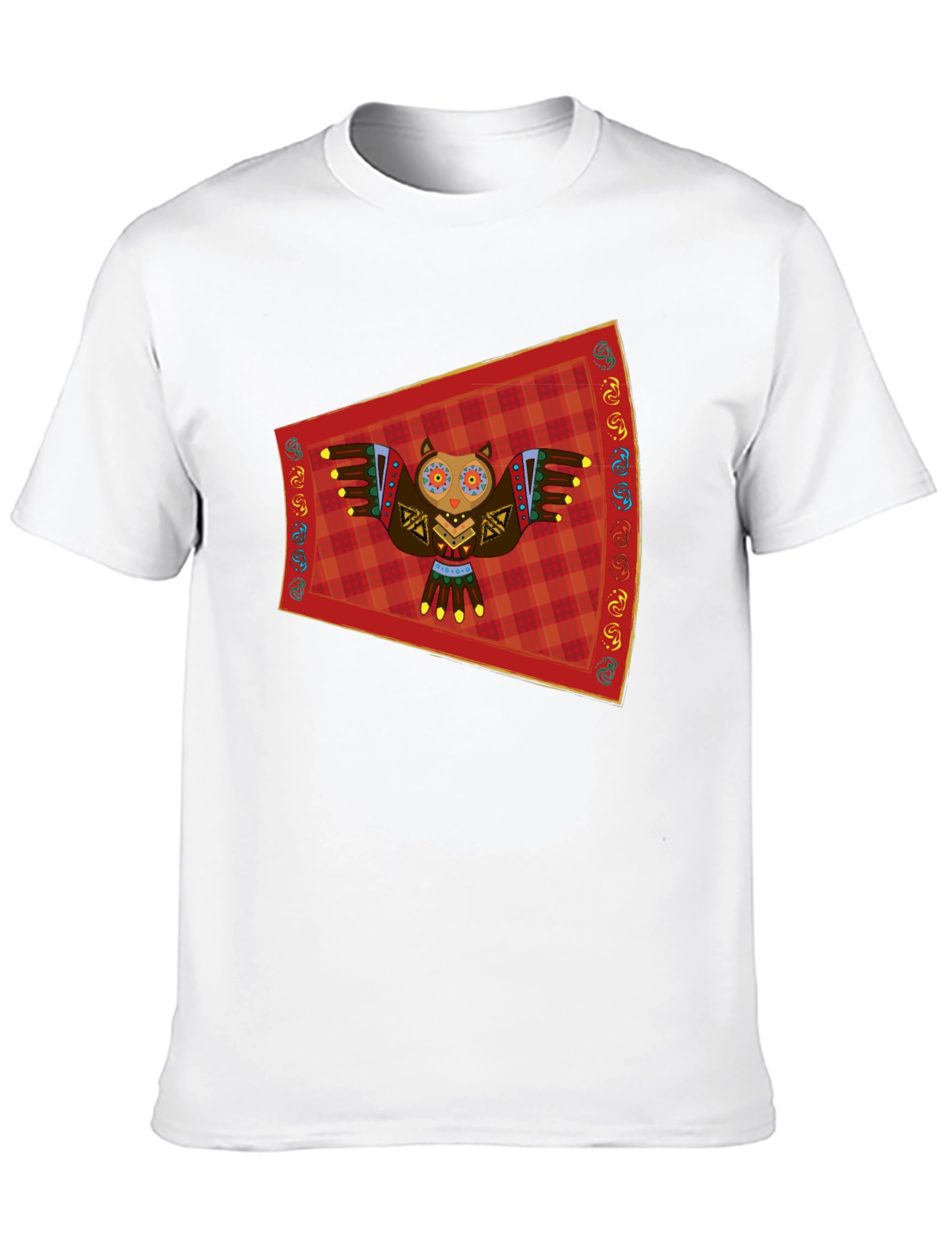 Owl Graphic Tee - Black Cotton T-Shirt