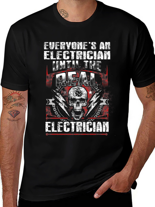 Electrician Skull T-Shirt - The Real Electrician