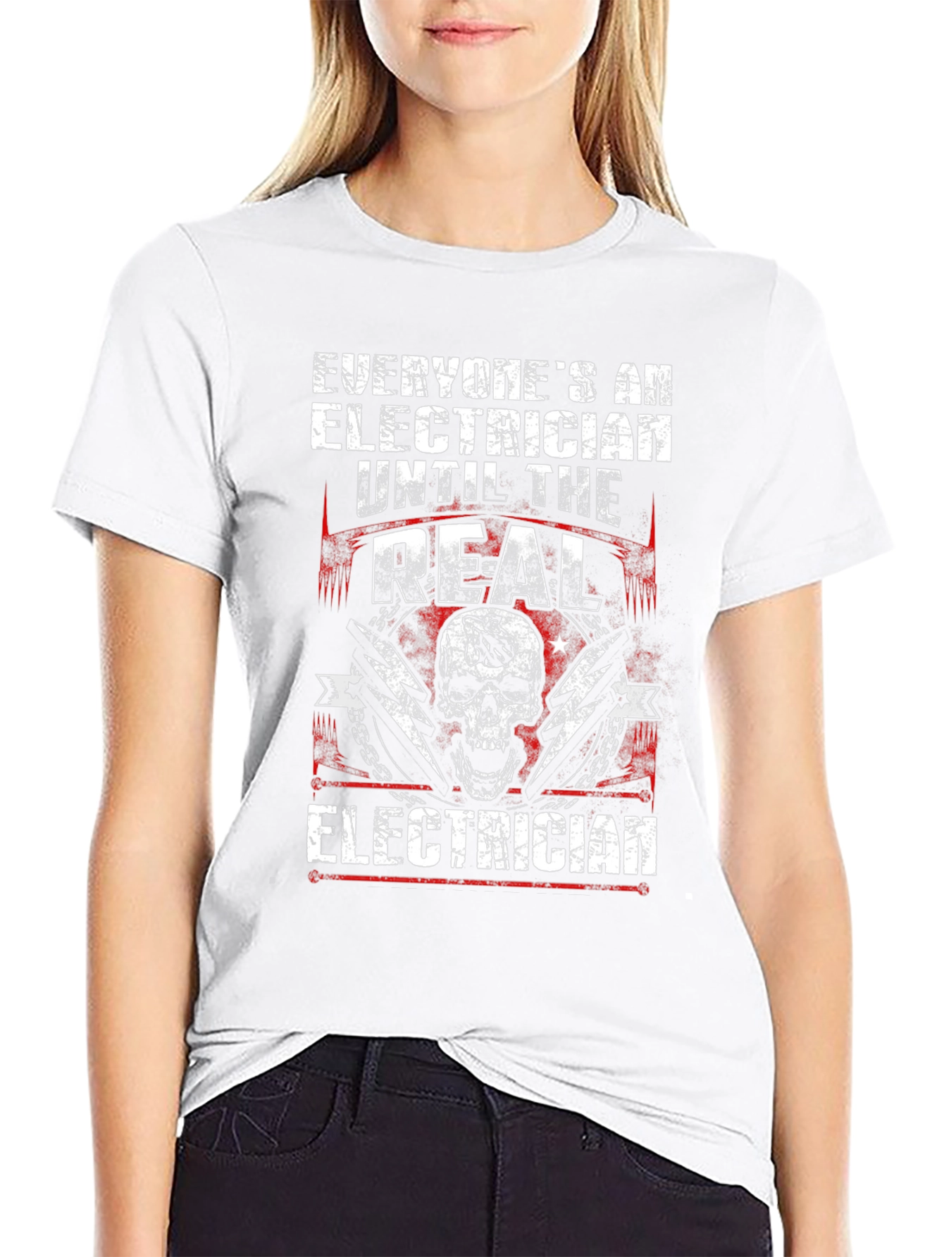 Electrician Skull T-Shirt - The Real Electrician