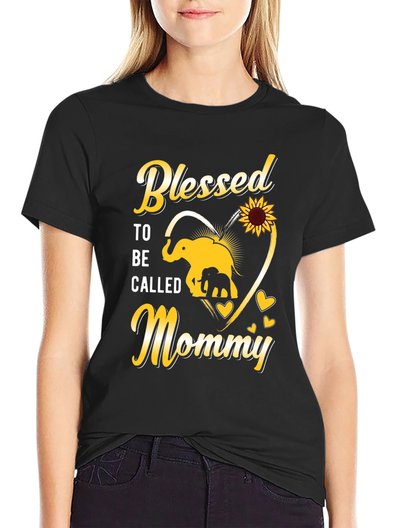 Blessed To Be Called Mommy Elephant T-Shirt