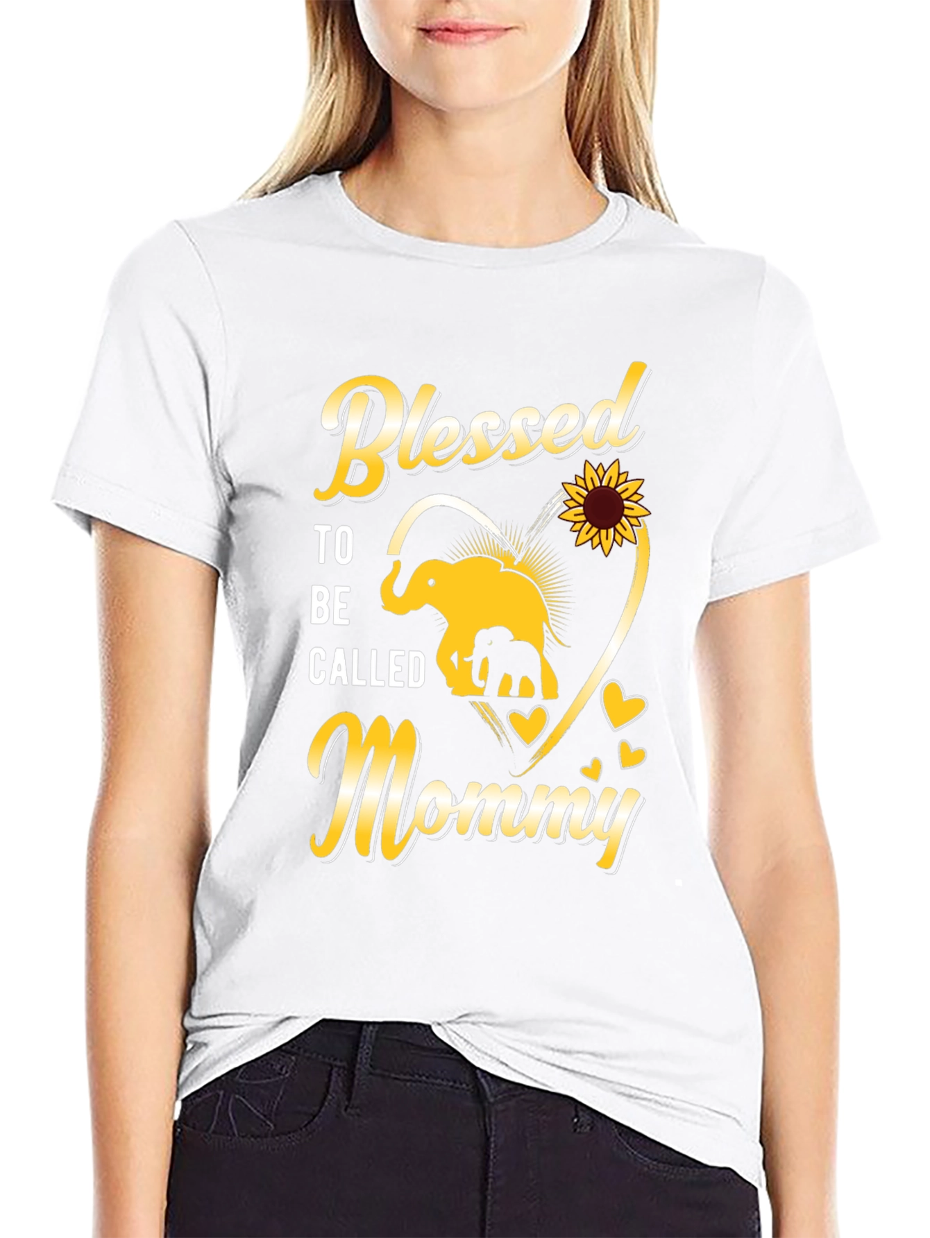 Blessed To Be Called Mommy Elephant T-Shirt