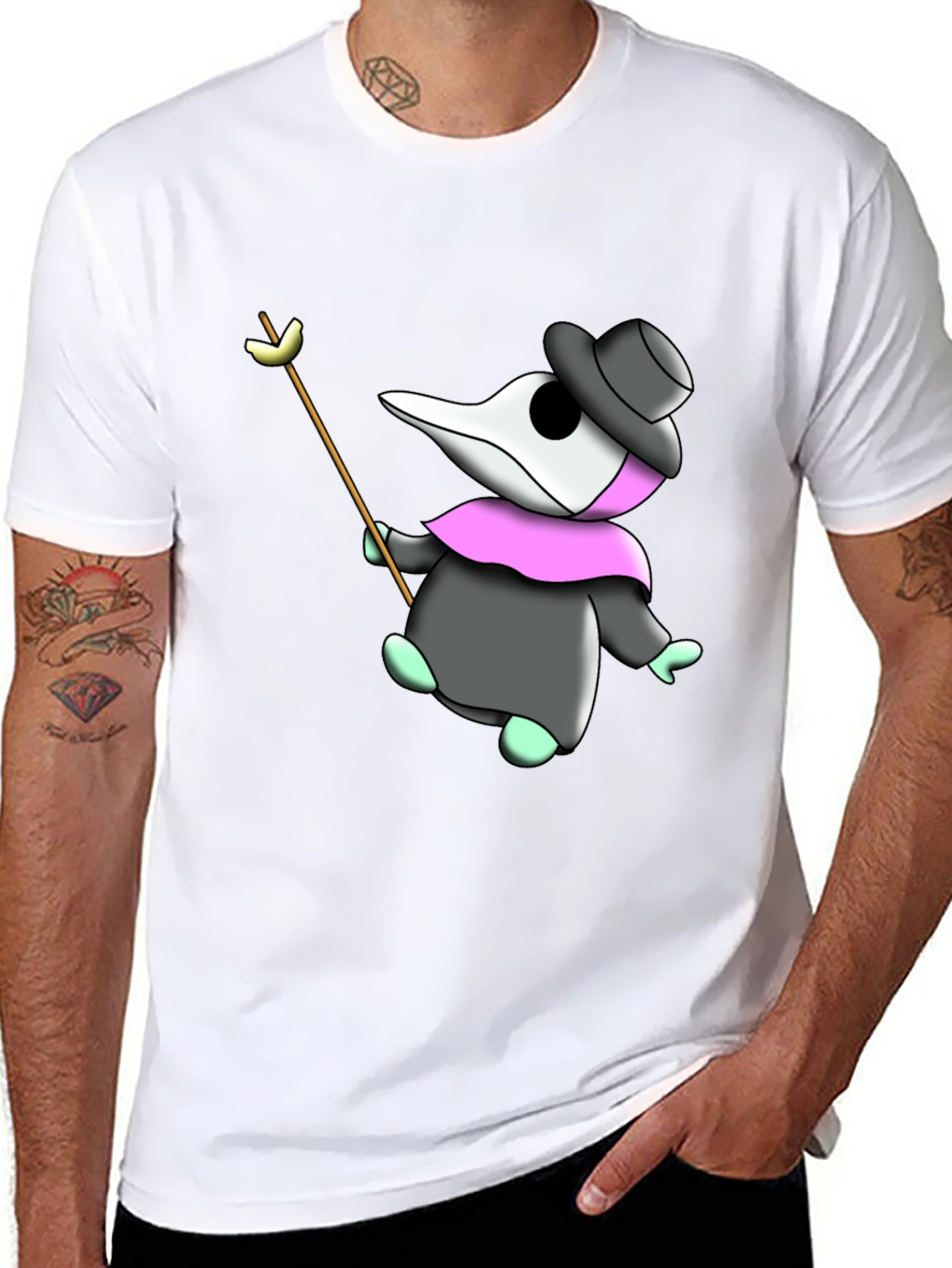 Plague Doctor Cartoon Graphic T-Shirt