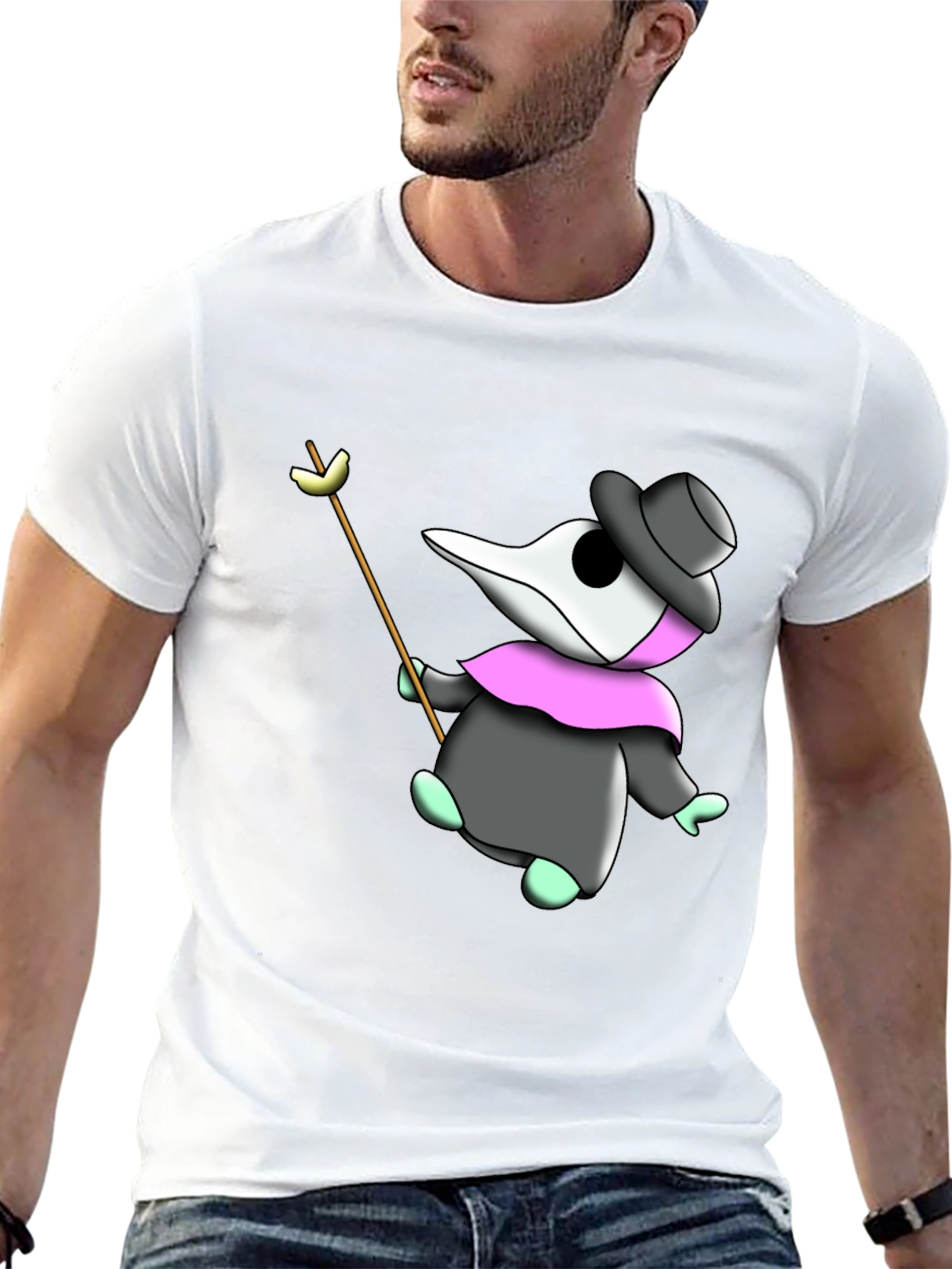 Plague Doctor Cartoon Graphic T-Shirt