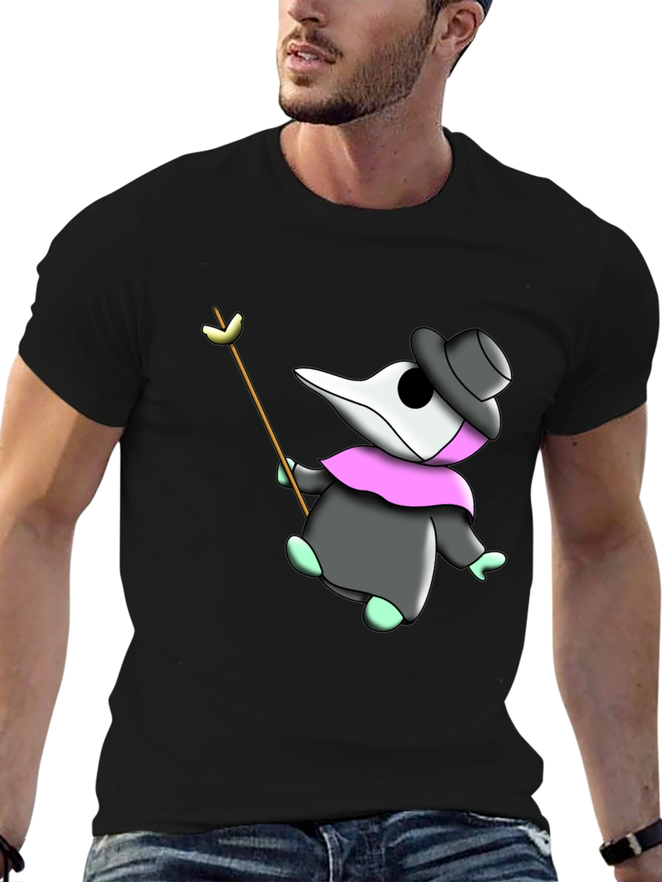 Plague Doctor Cartoon Graphic T-Shirt