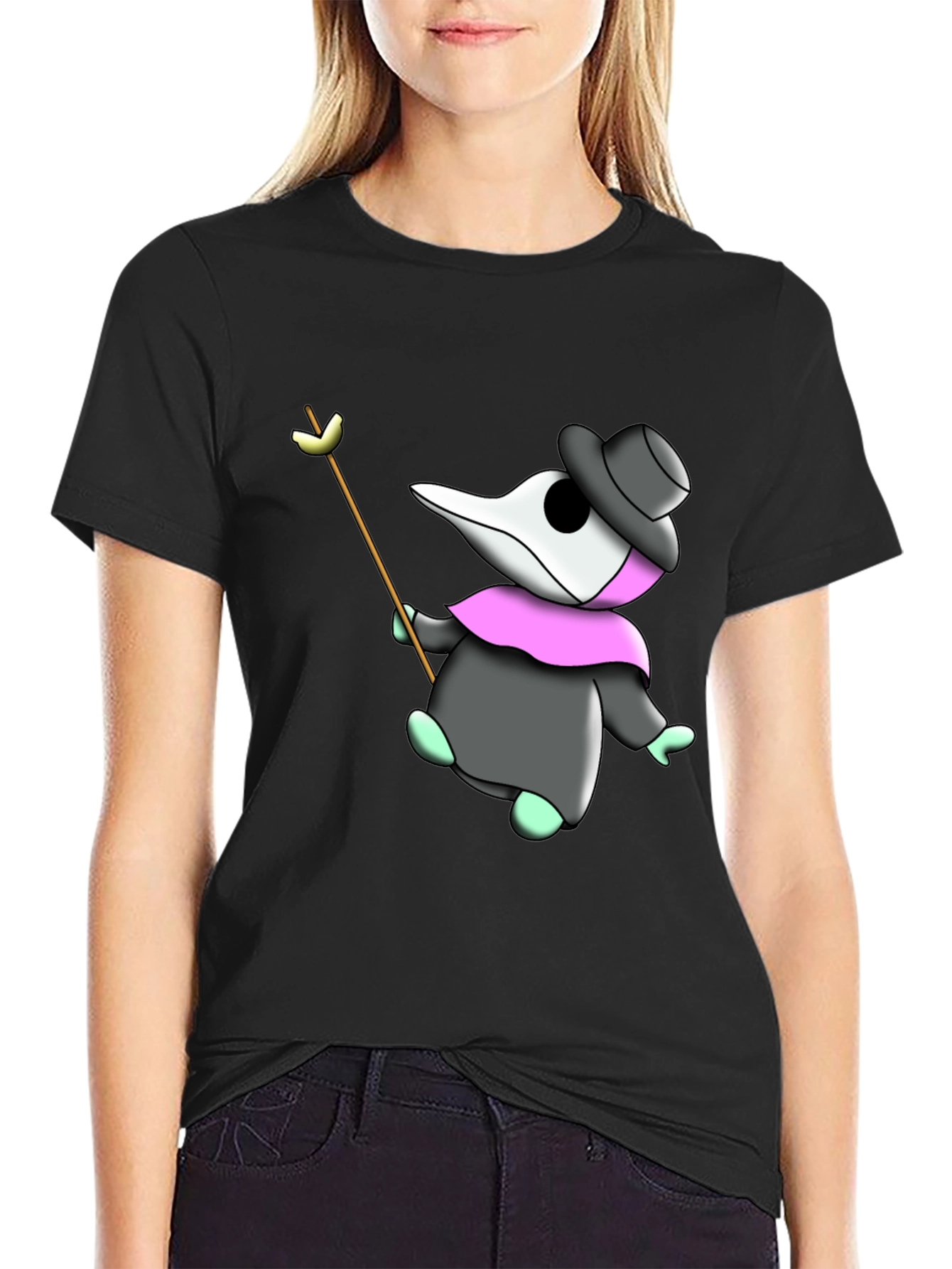 Plague Doctor Cartoon Graphic T-Shirt