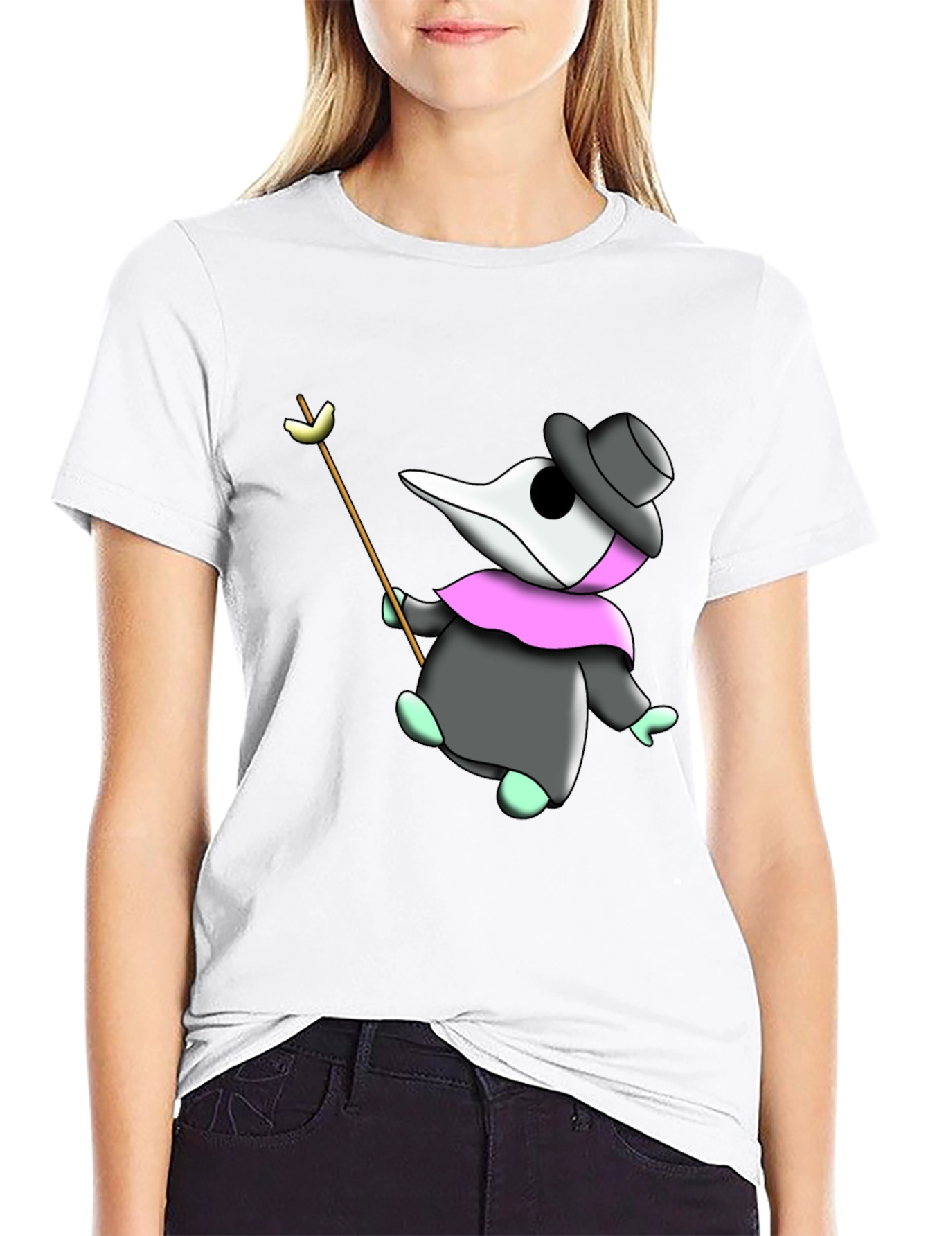 Plague Doctor Cartoon Graphic T-Shirt