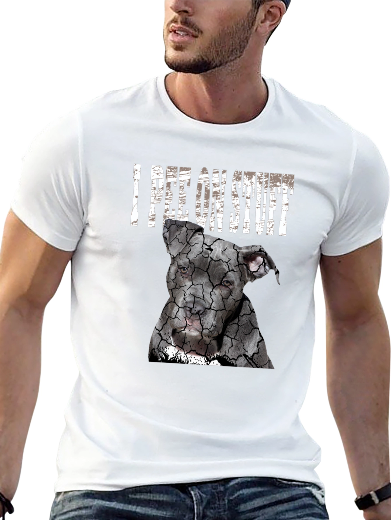 I Pee On Stuff Dog Graphic T-Shirt