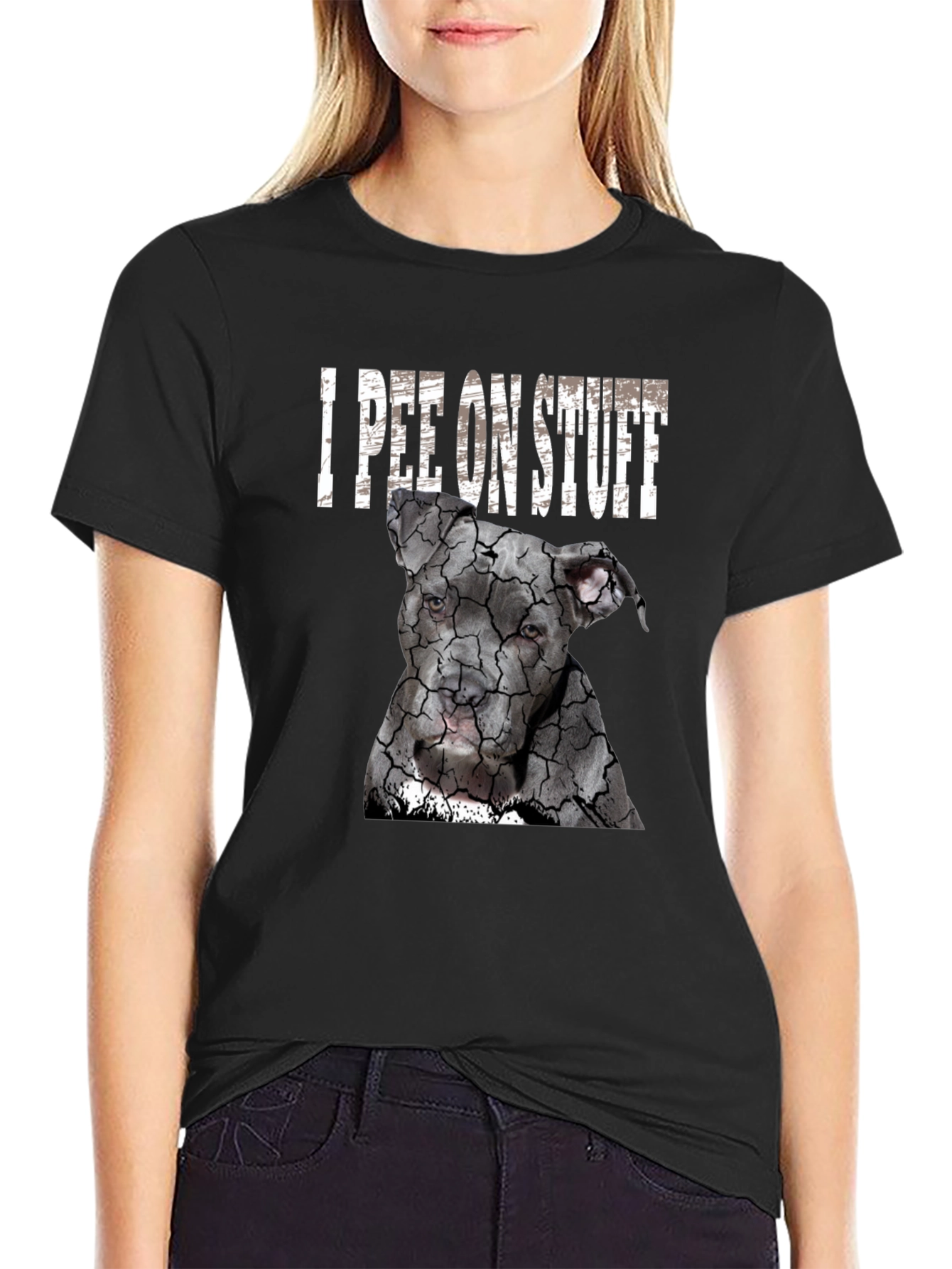 I Pee On Stuff Dog Graphic T-Shirt