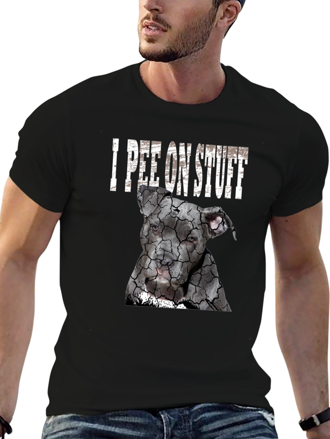 I Pee On Stuff Dog Graphic T-Shirt