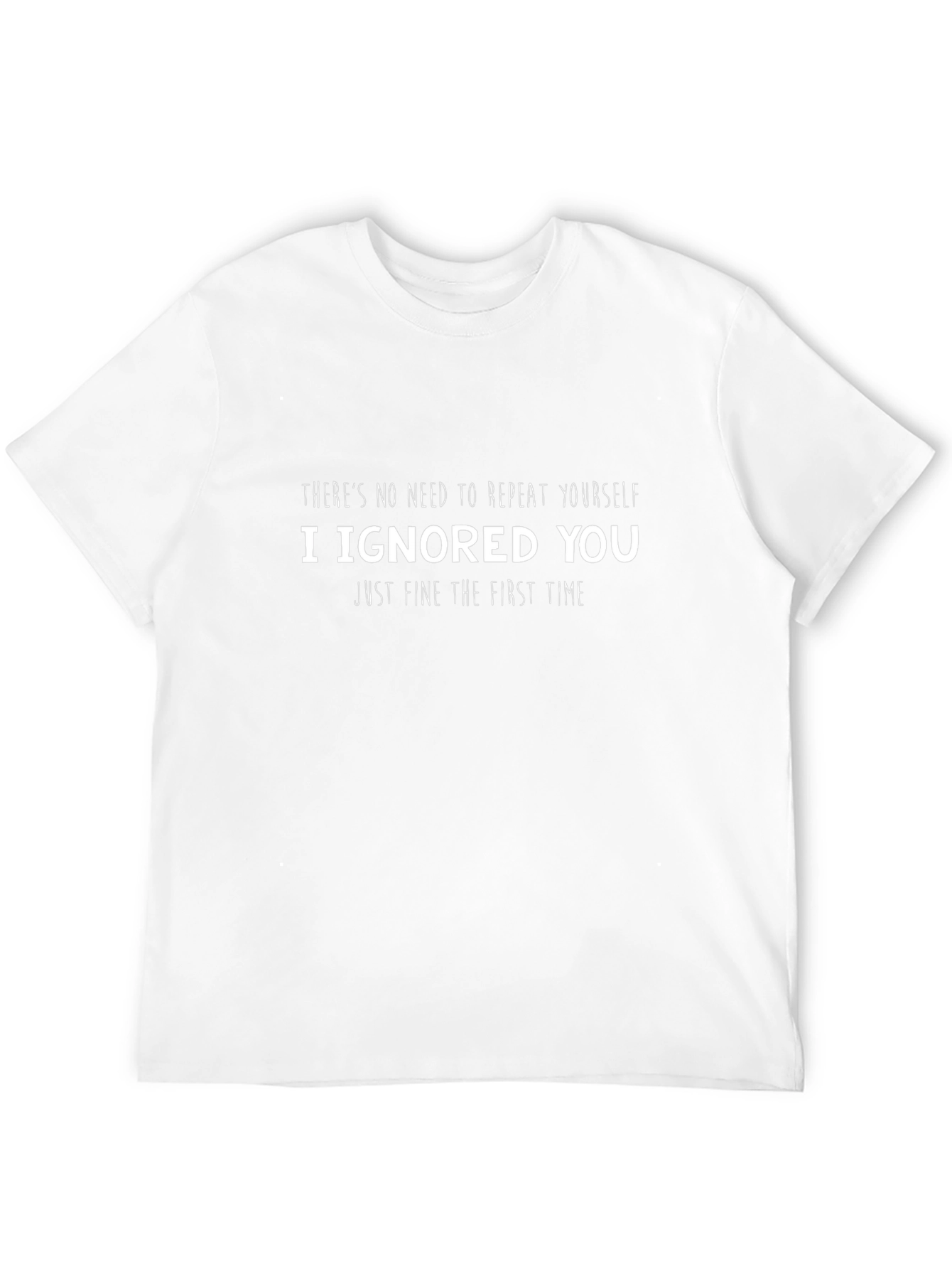 Funny Sarcastic Ignore You Black T-Shirt