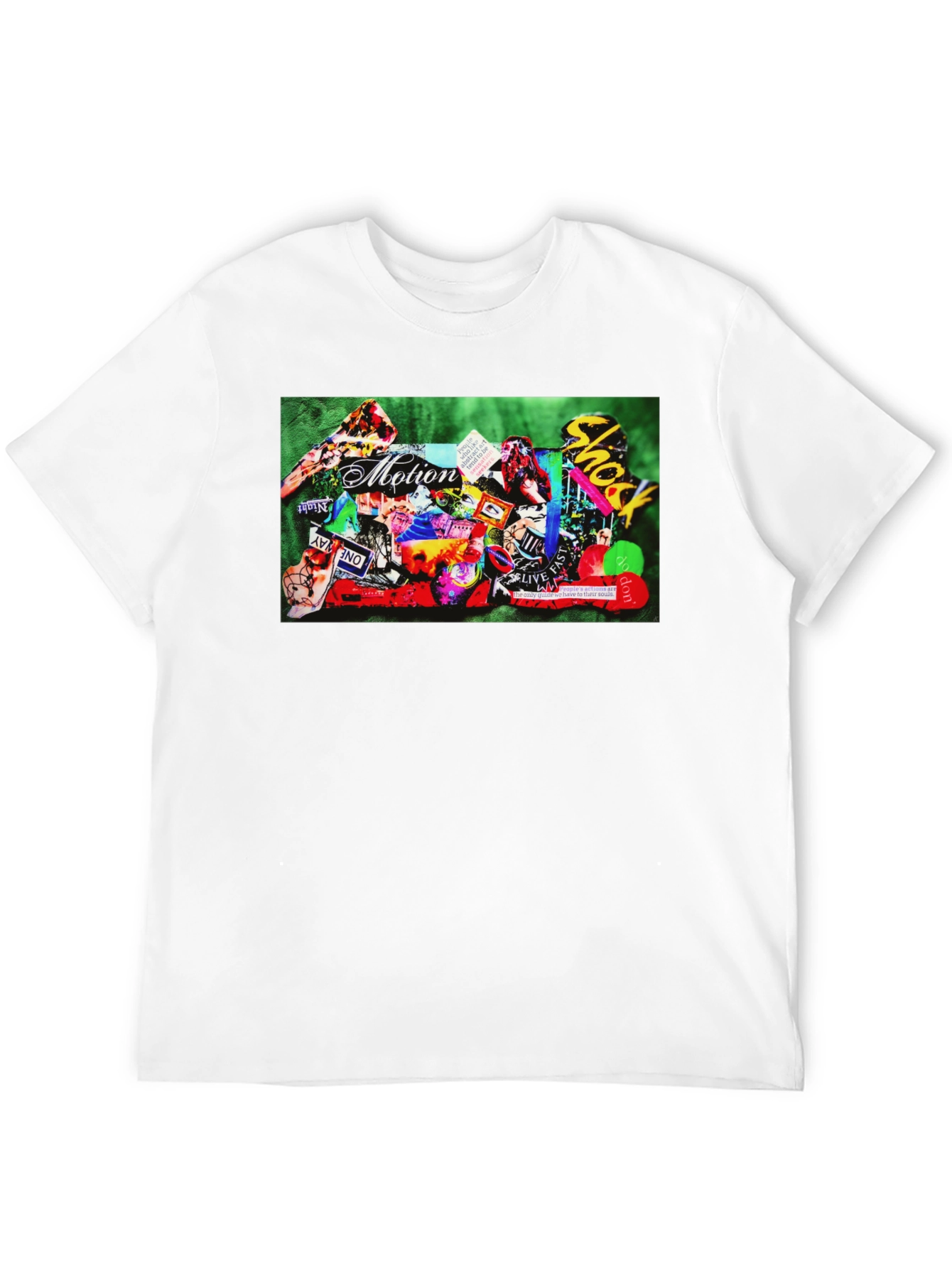 Motion Collage Graphic Tee - Black
