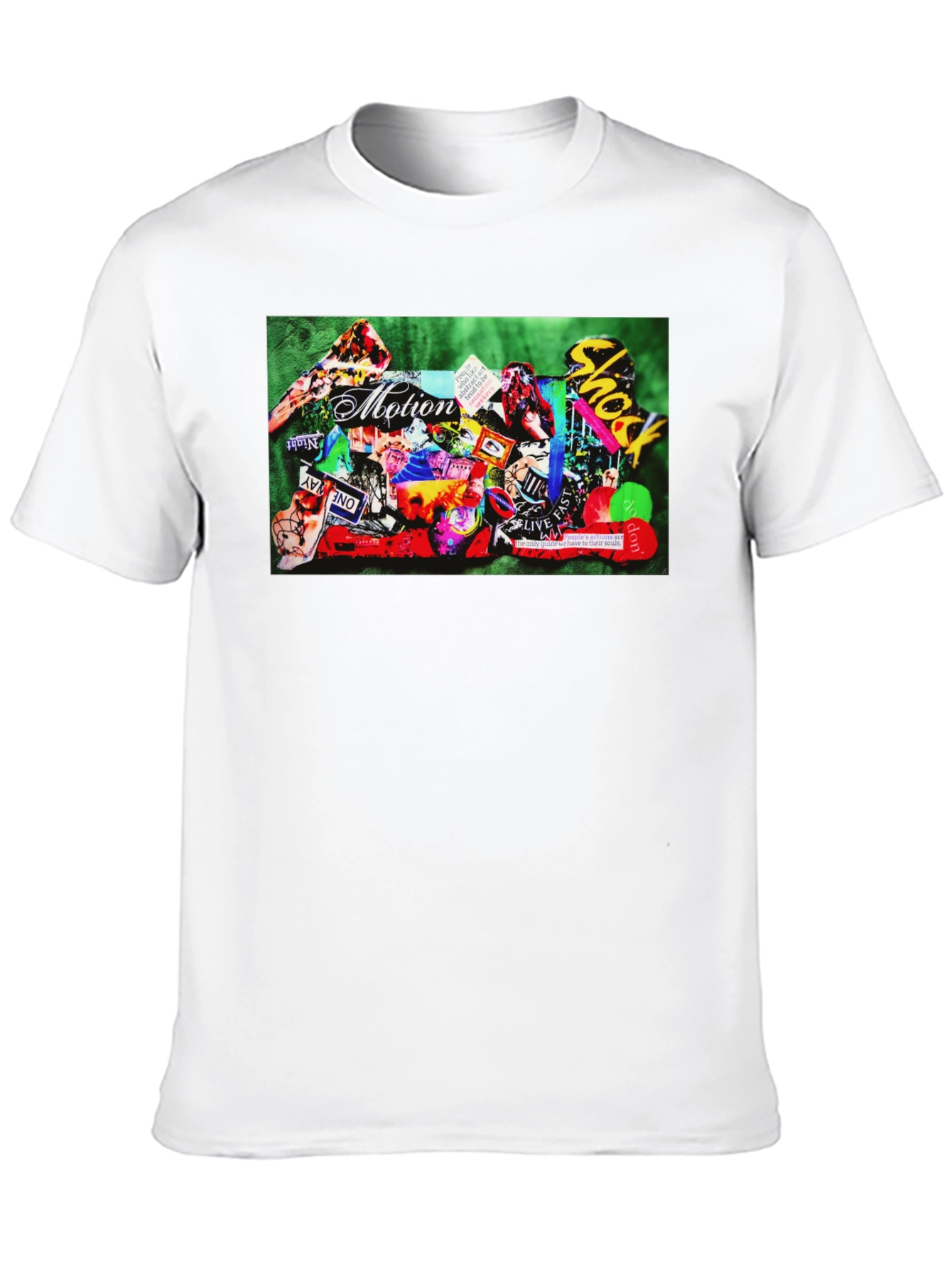 Motion Collage Graphic Tee - Black