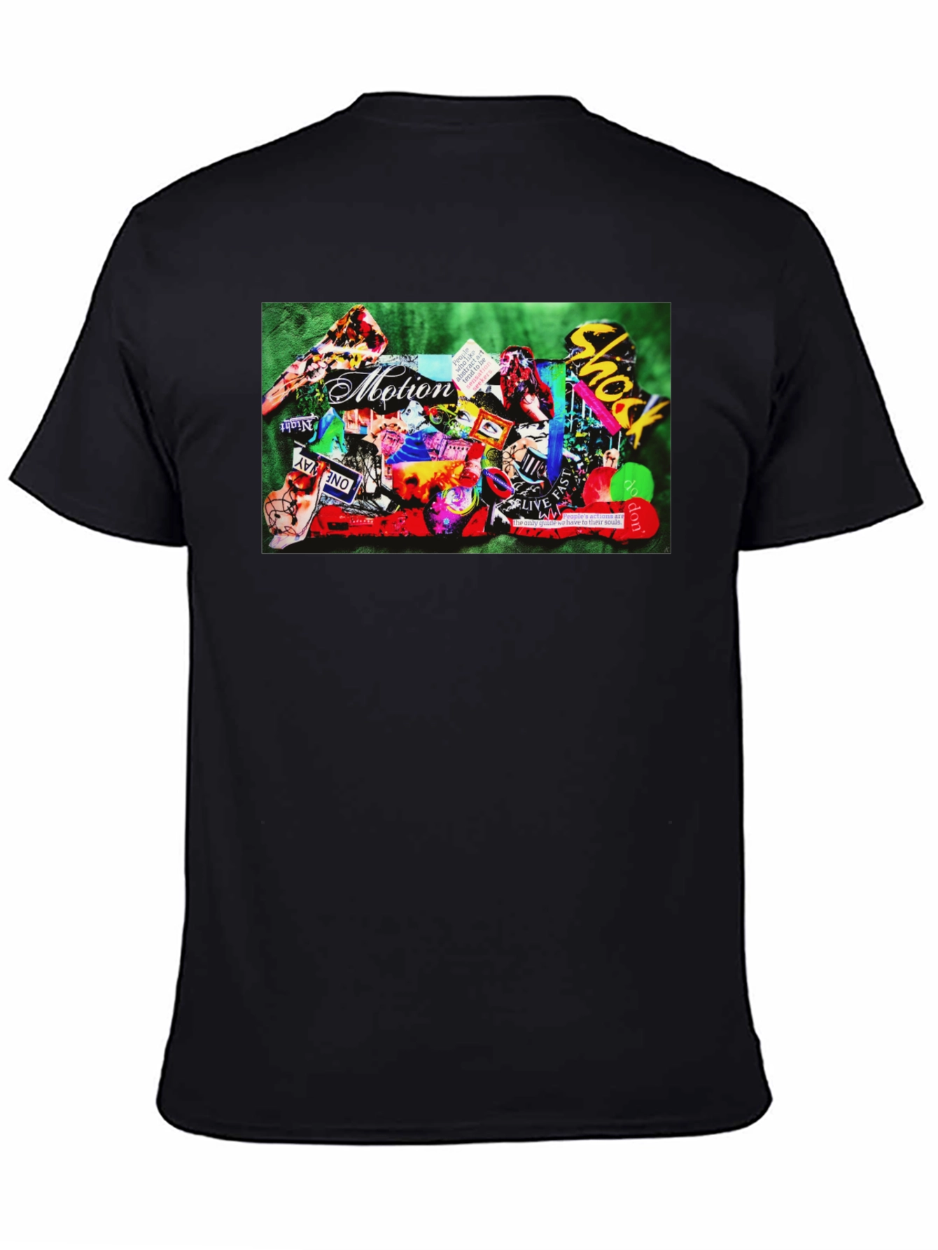 Motion Collage Graphic Tee - Black