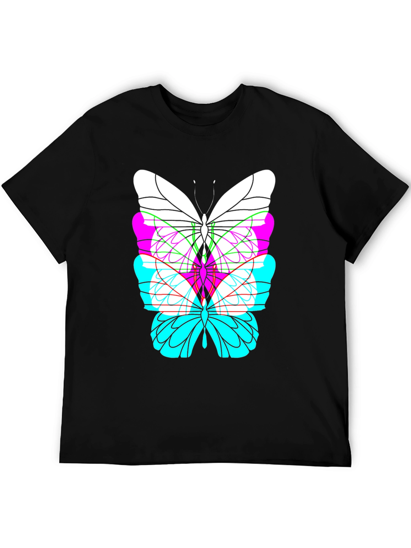 Butterfly Graphic Black T-Shirt