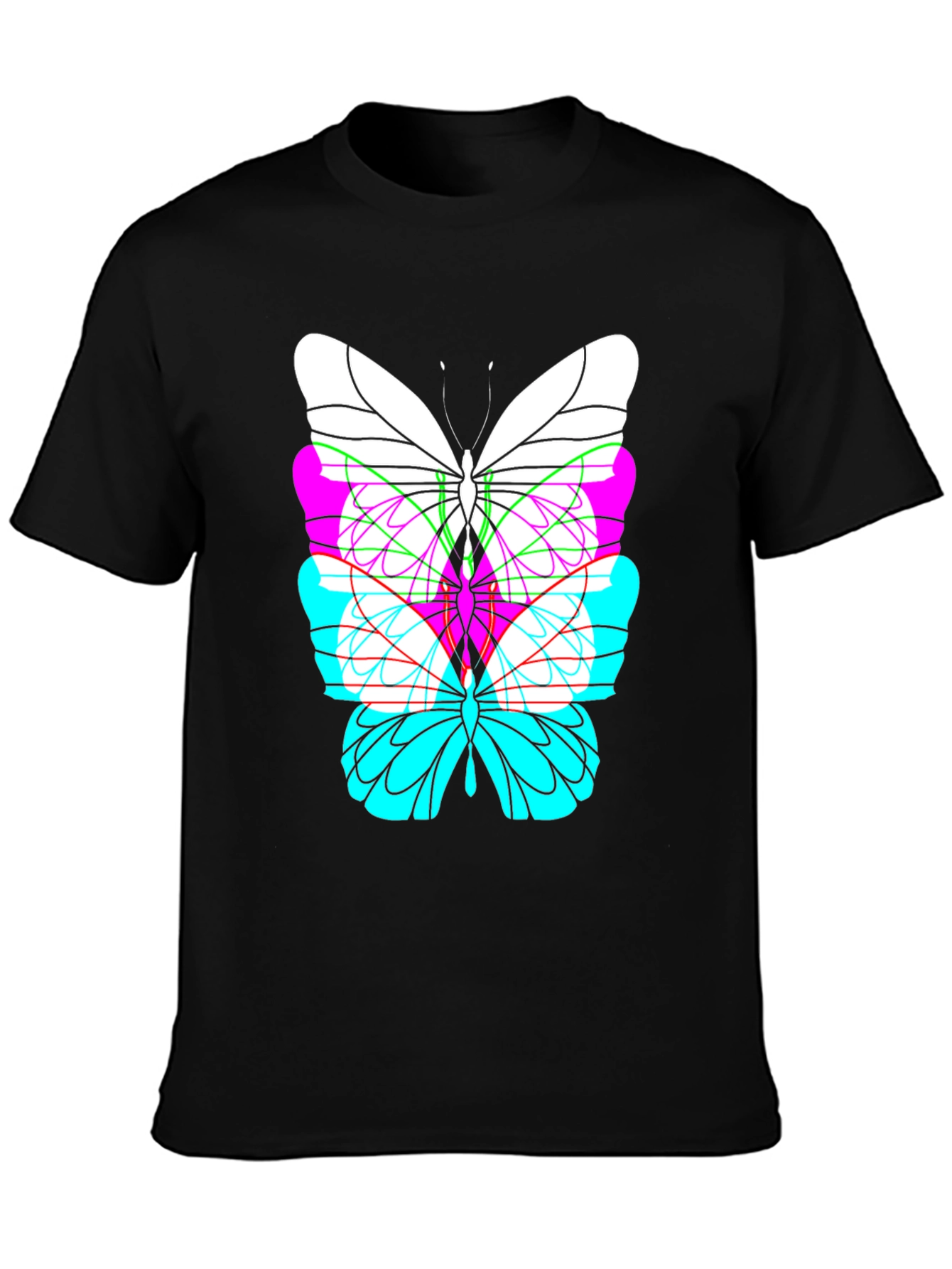 Butterfly Graphic Black T-Shirt