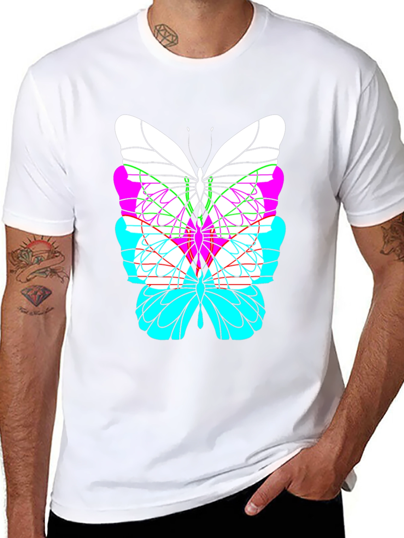 Butterfly Graphic Black T-Shirt