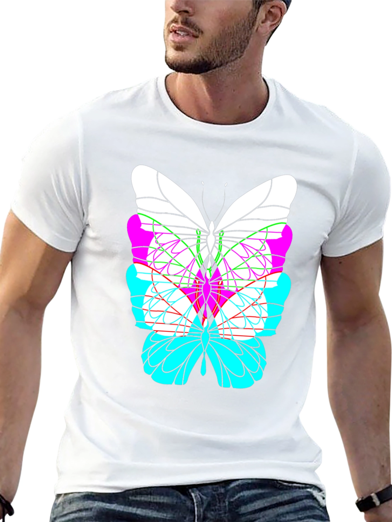 Butterfly Graphic Black T-Shirt
