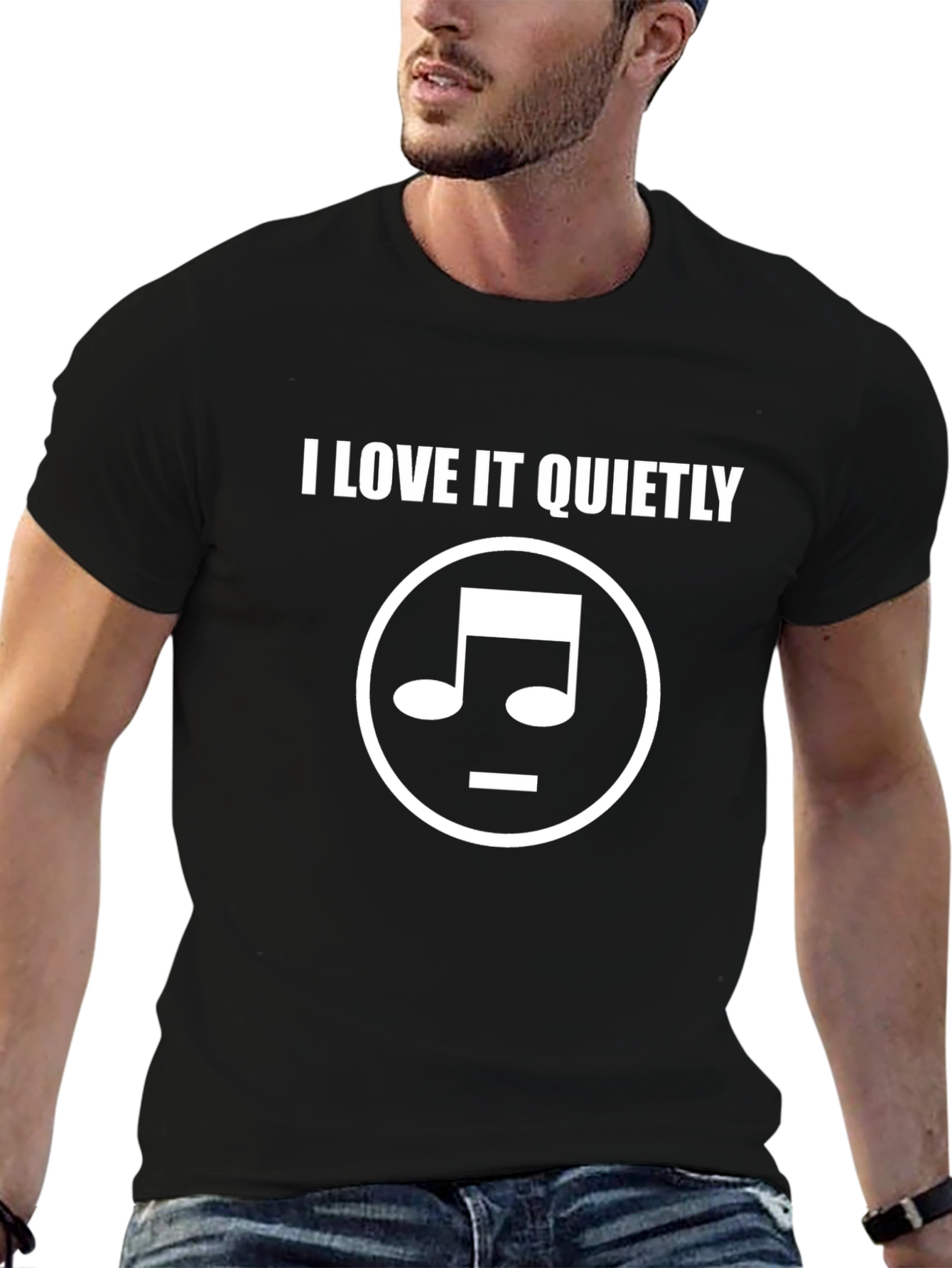 I Love It Quietly T-Shirt Music Note Graphic Tee