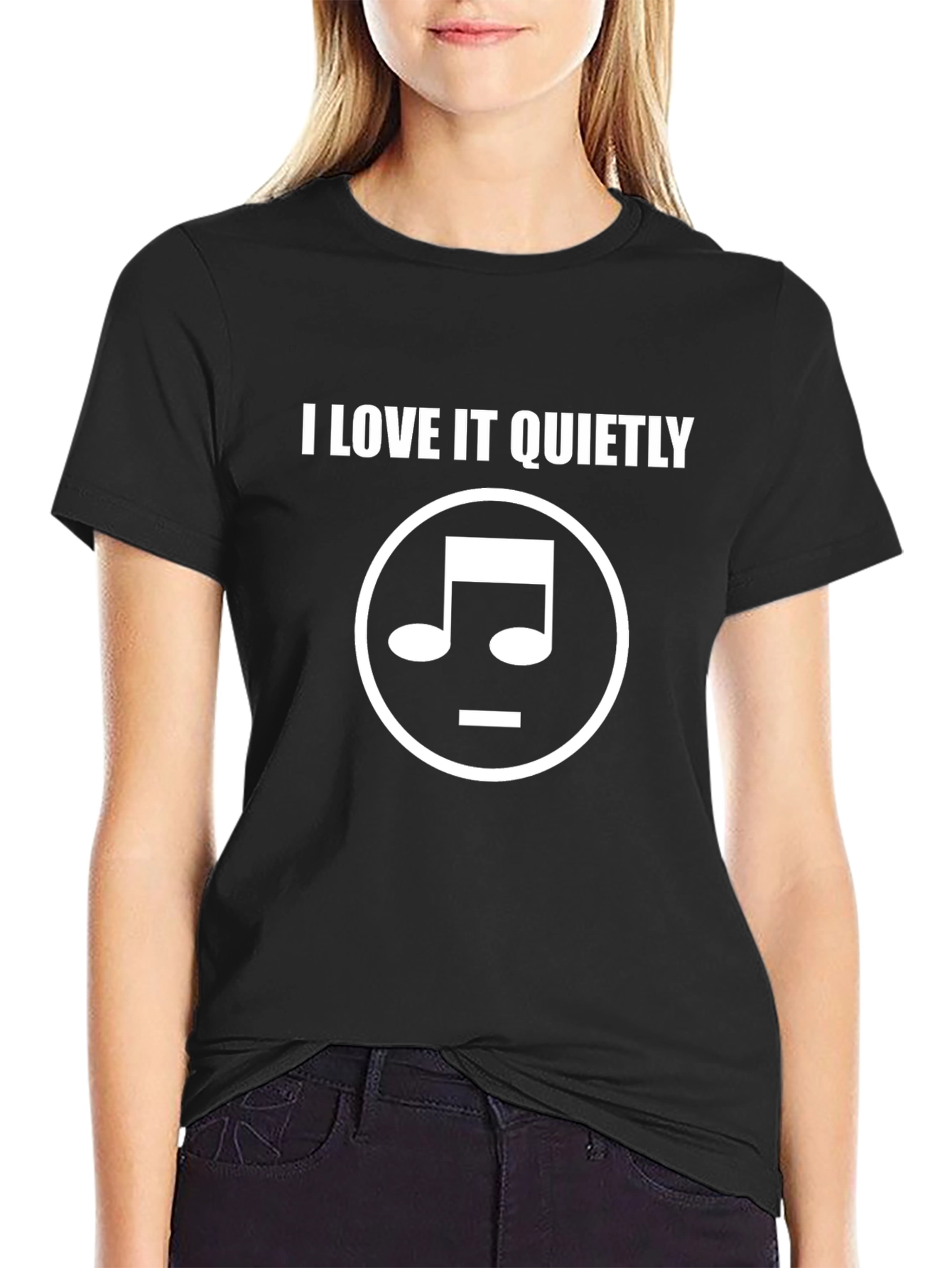 I Love It Quietly T-Shirt Music Note Graphic Tee