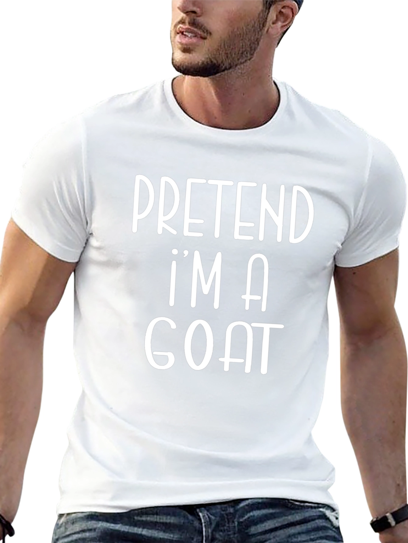 Pretend Im a Goat T-Shirt - Funny Graphic Tee