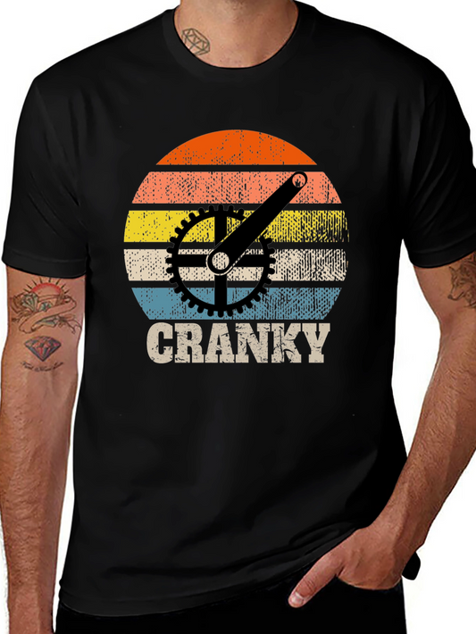 Cranky Biker T-Shirt: Vintage Style Cycling Apparel