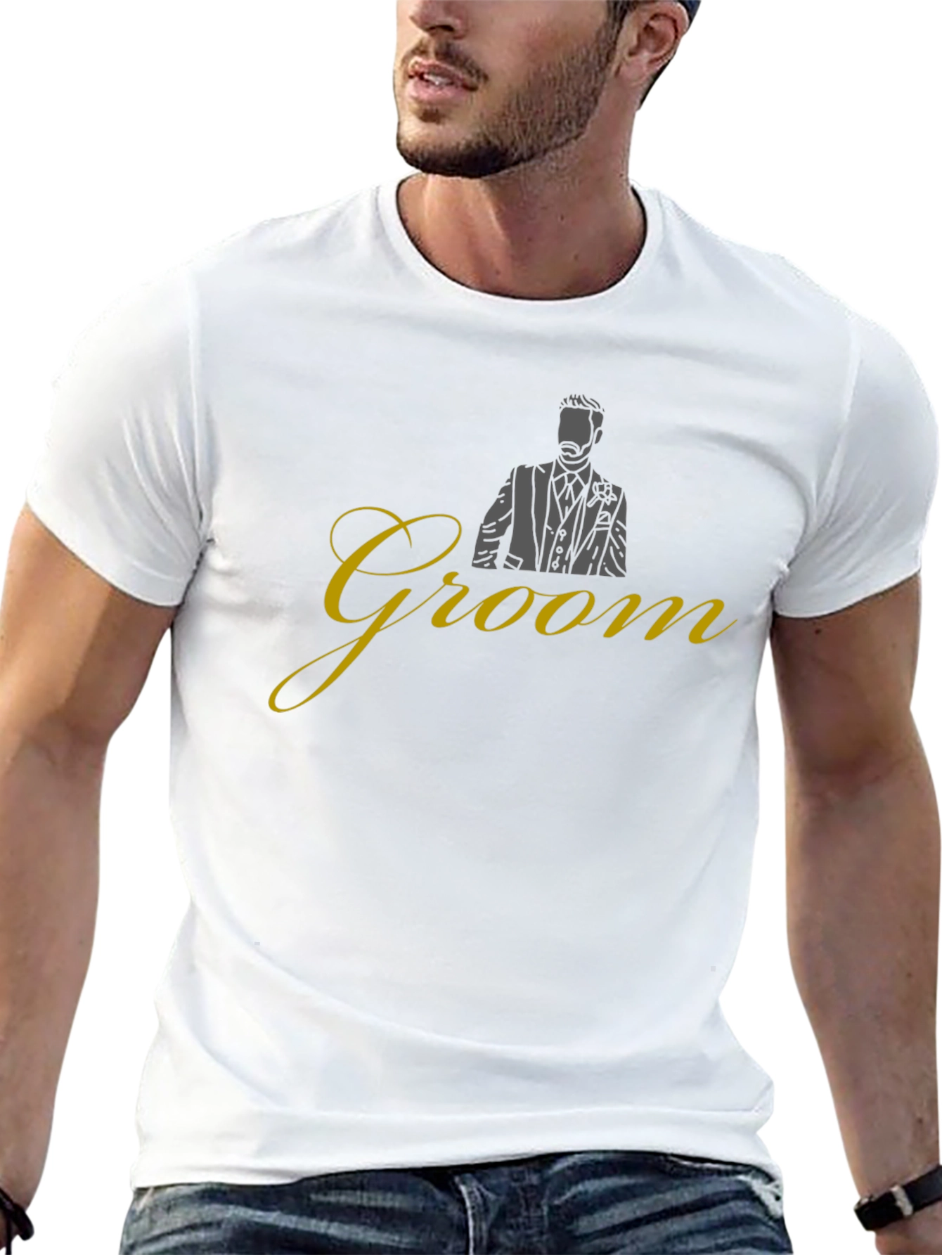 Groom Wedding T-Shirt - Black