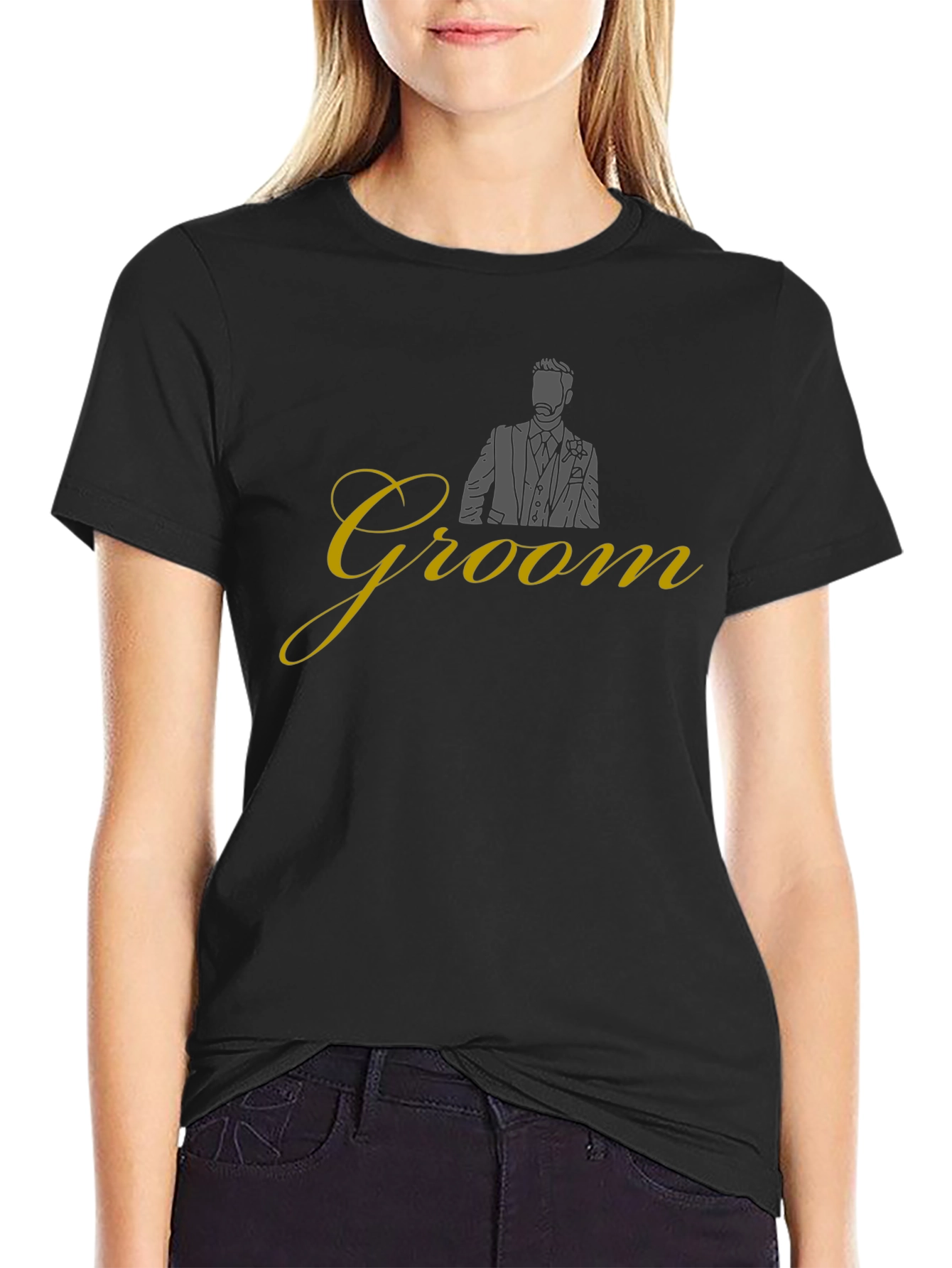 Groom Wedding T-Shirt - Black