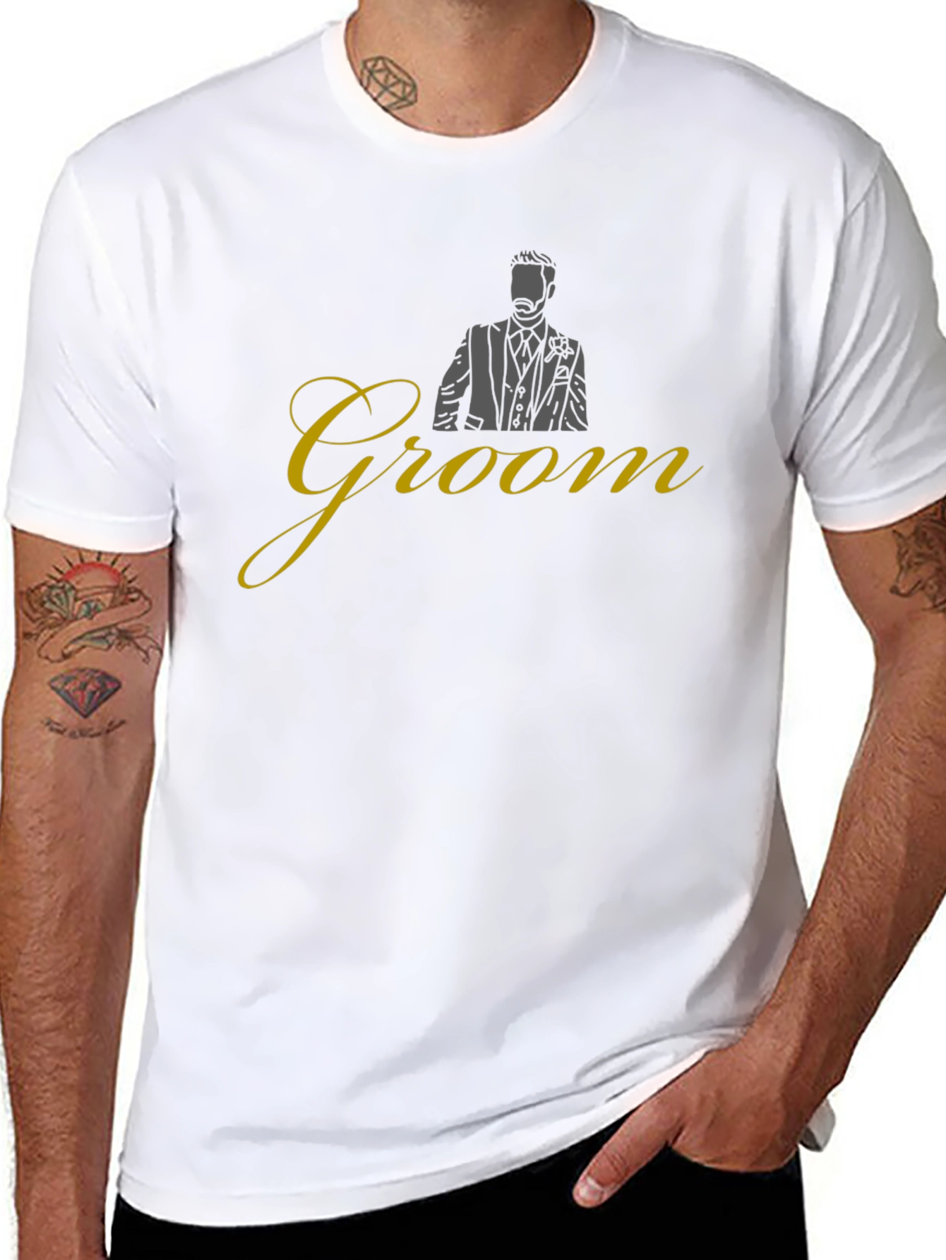 Groom Wedding T-Shirt - Black