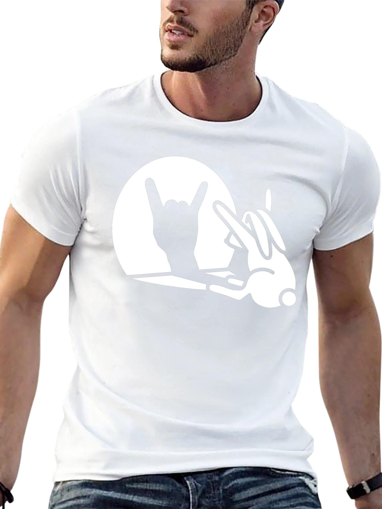 Rock On Rabbit T-Shirt - Funny Graphic Tee
