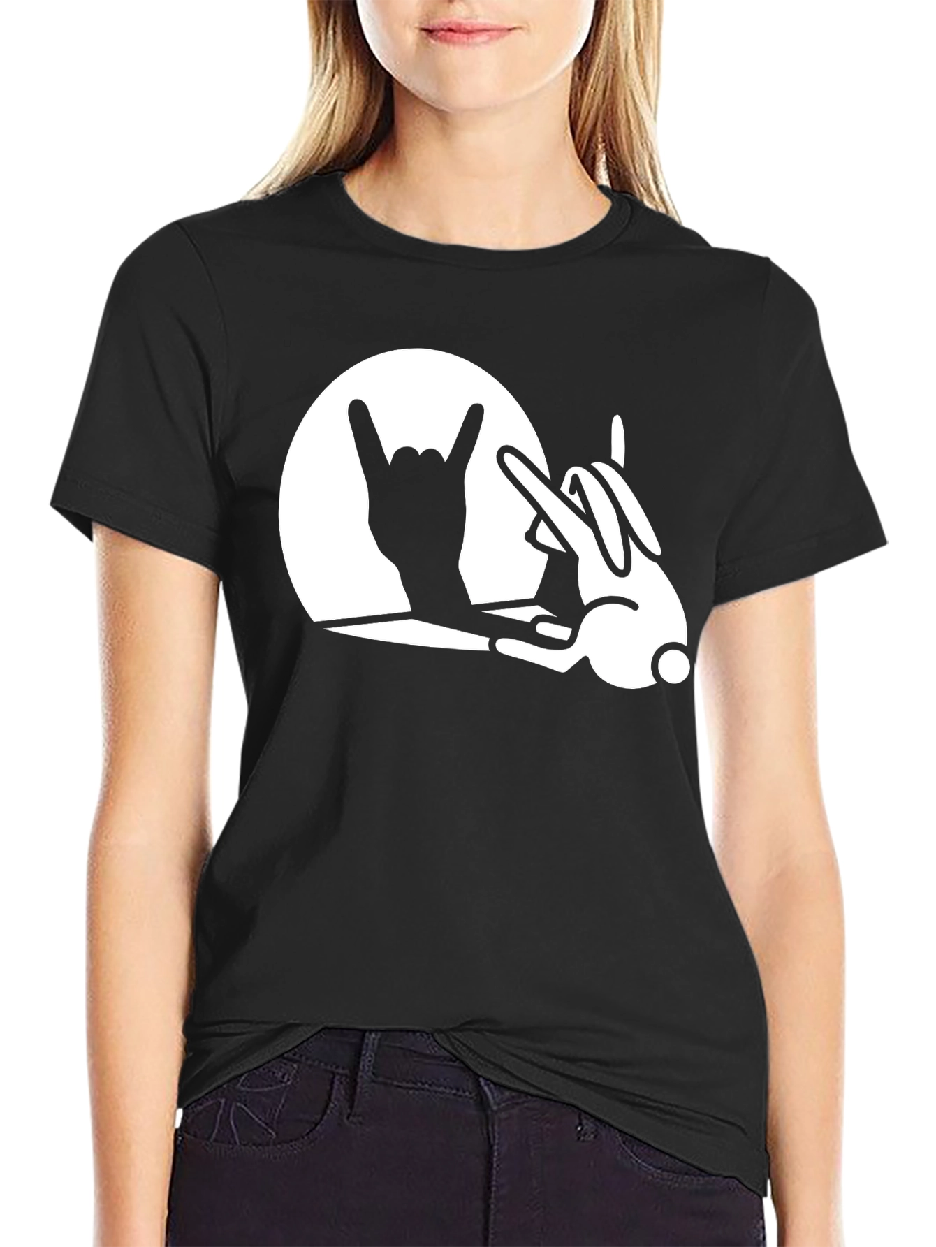 Rock On Rabbit T-Shirt - Funny Graphic Tee