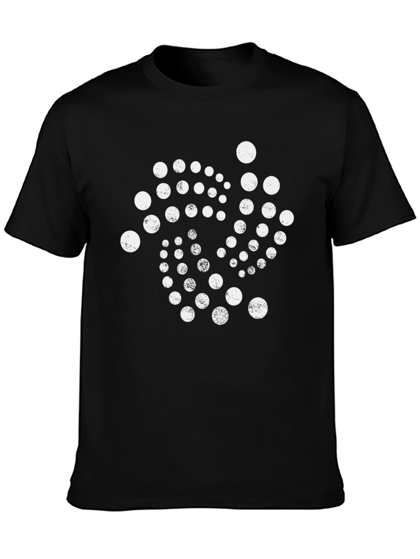 Dotted Pattern Black T-Shirt
