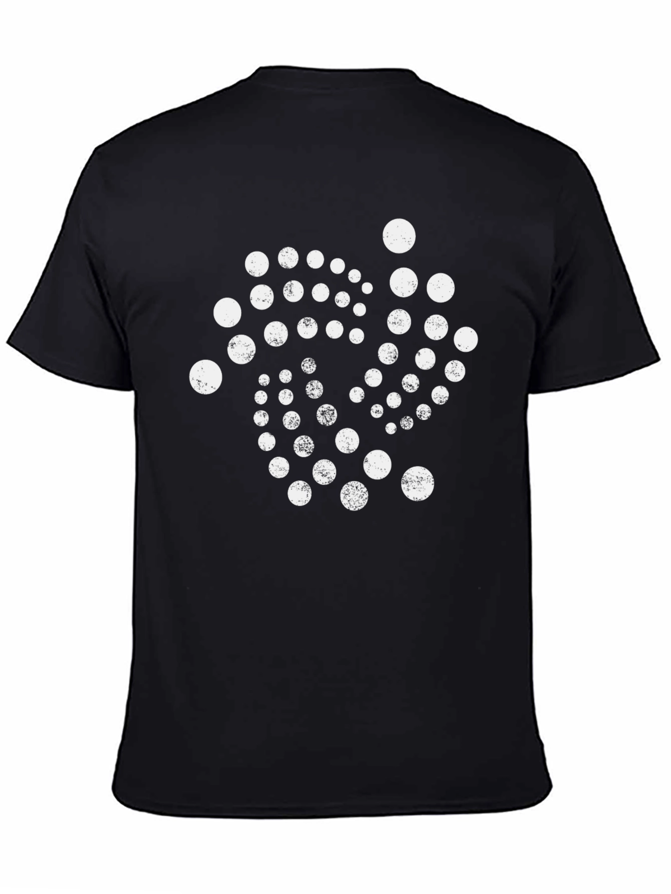 Dotted Pattern Black T-Shirt