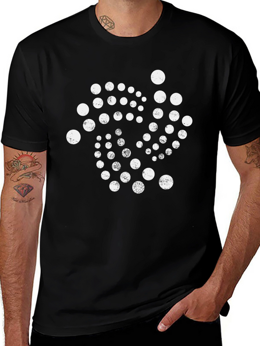 Dotted Pattern Black T-Shirt