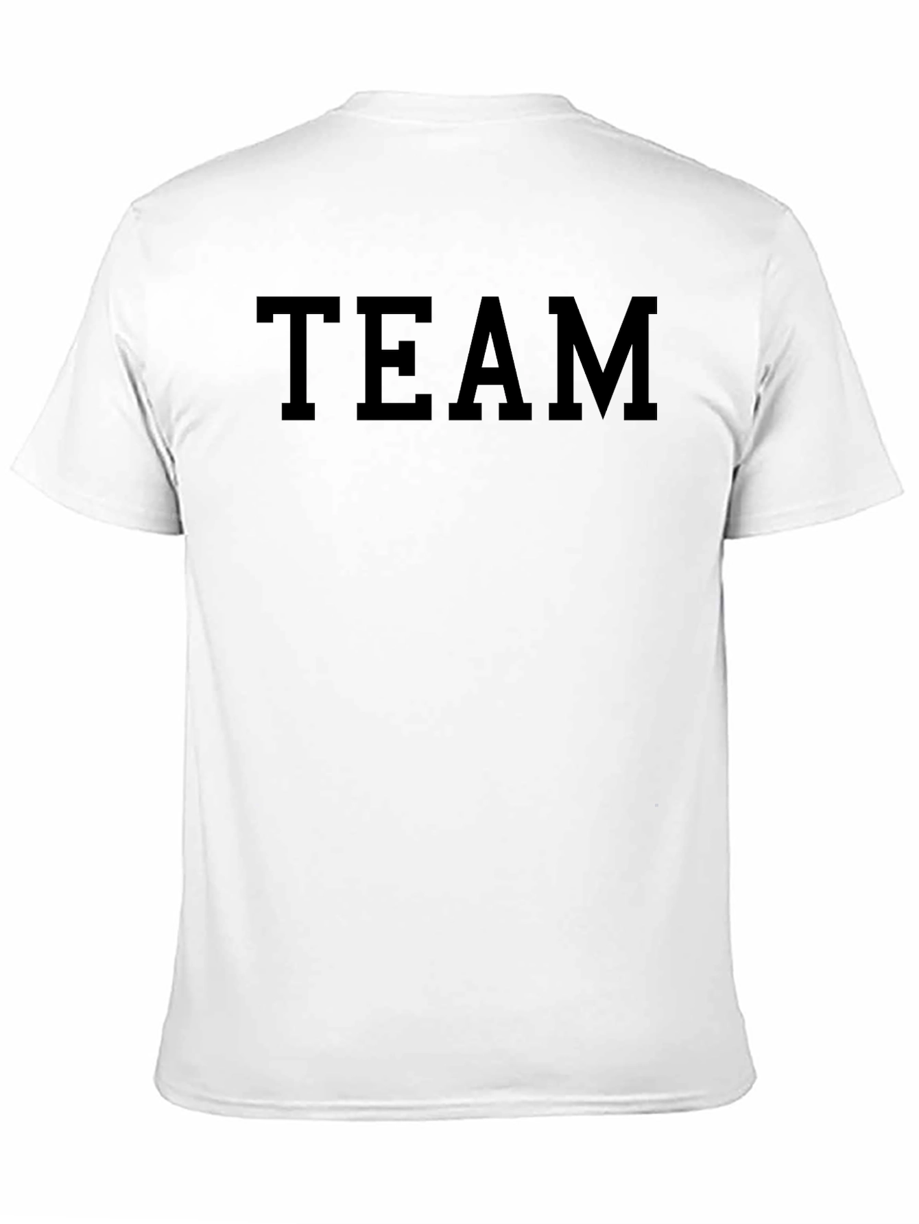 Black TEAM Graphic Tee - Mens Crew Neck
