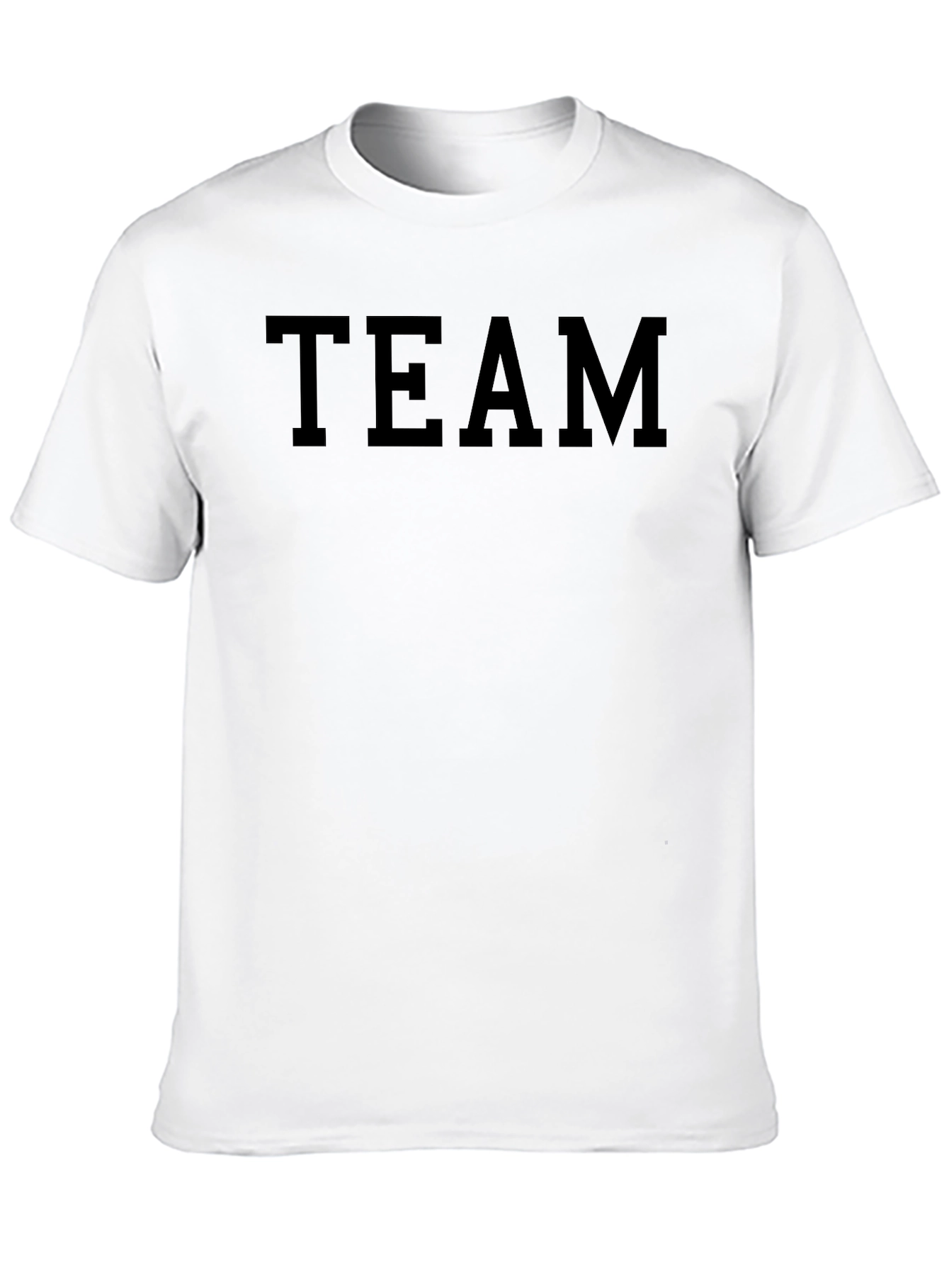 Black TEAM Graphic Tee - Mens Crew Neck