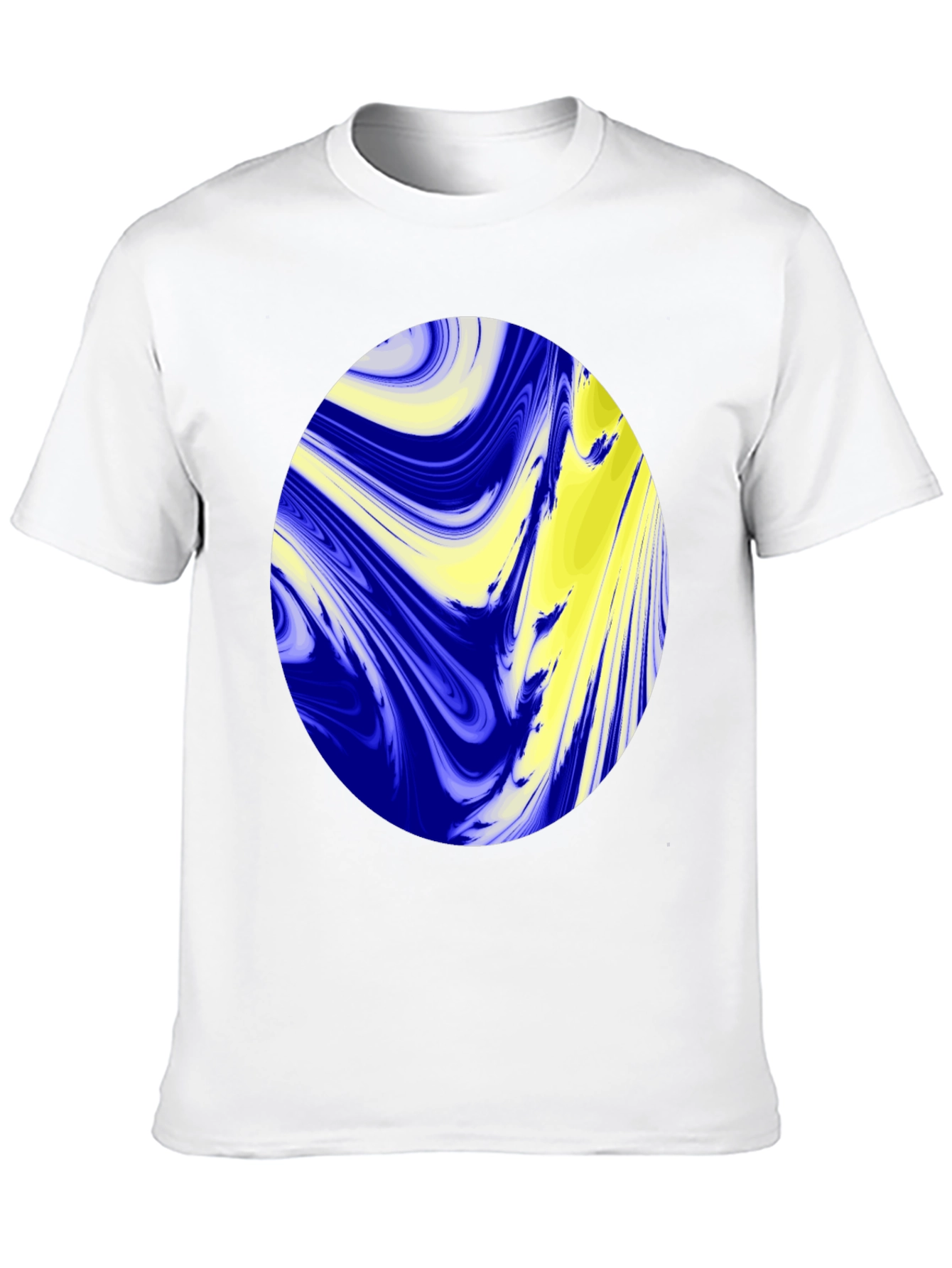 Abstract Oval Graphic Black T-Shirt