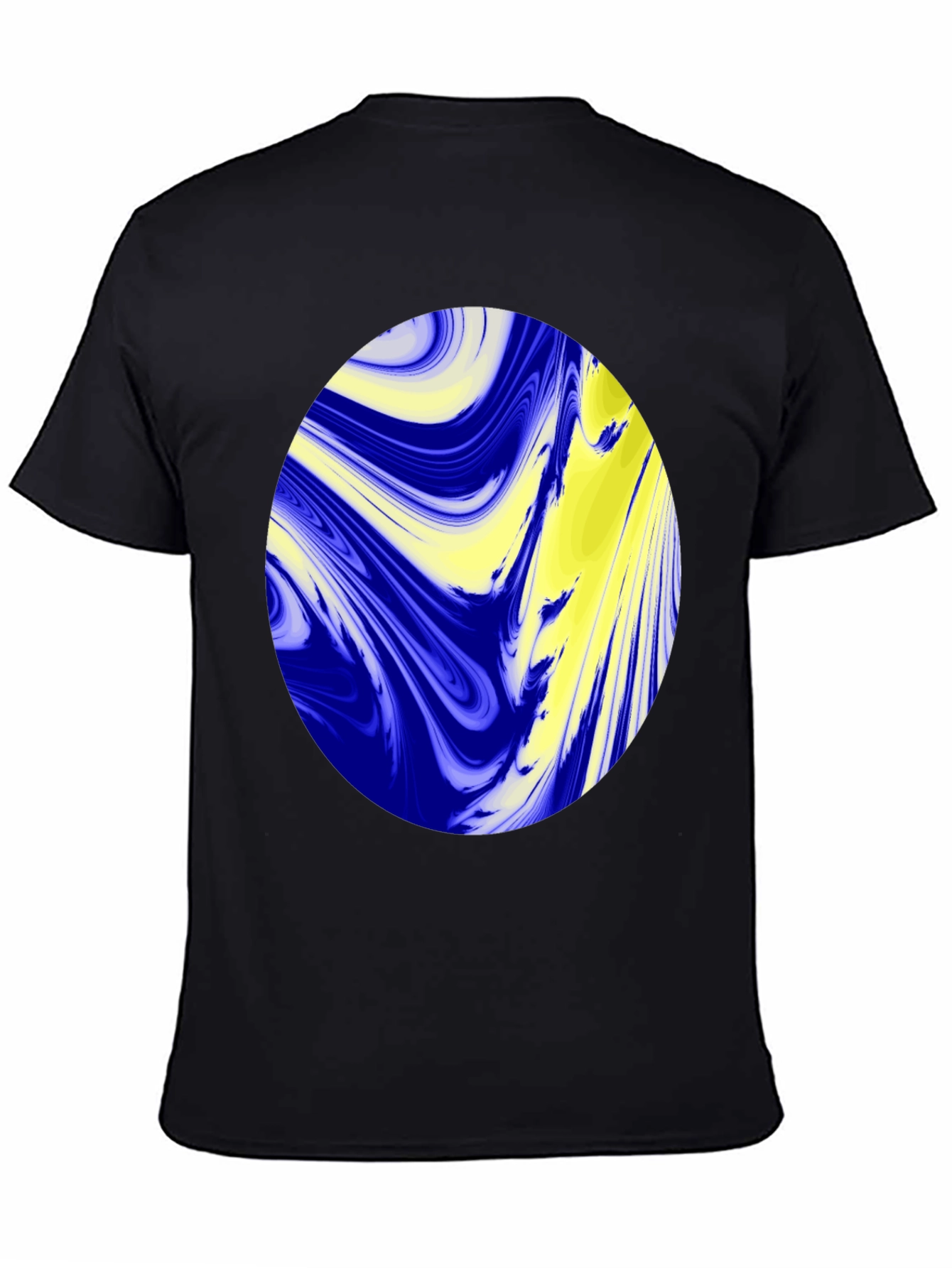 Abstract Oval Graphic Black T-Shirt